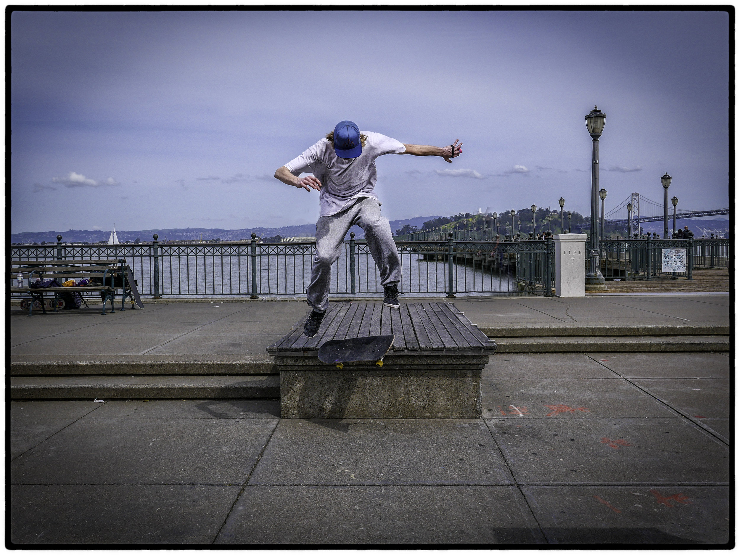Skateboarder, Embarcadero, SF 4/19