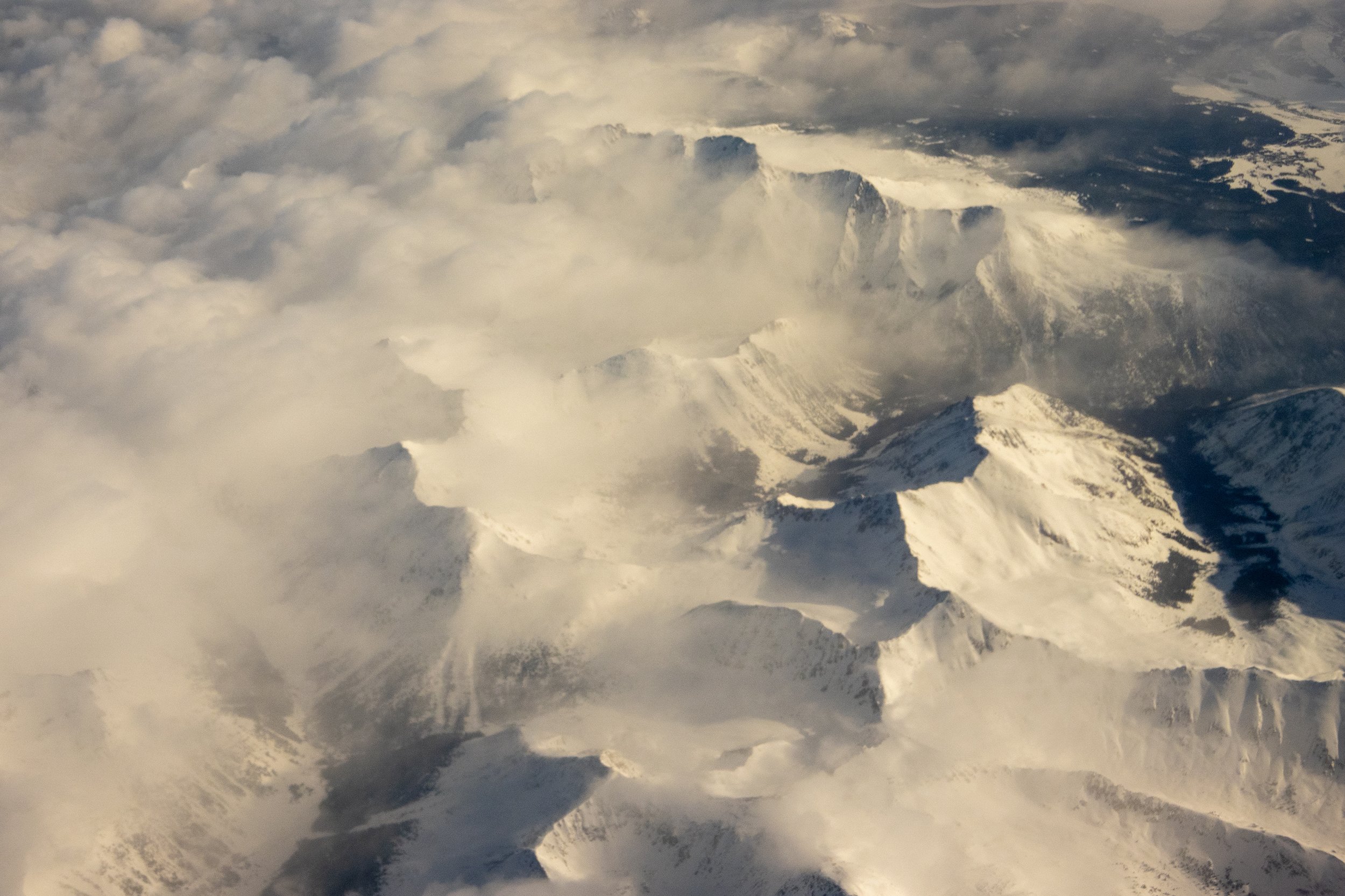 Over the Sierra  6:30 am