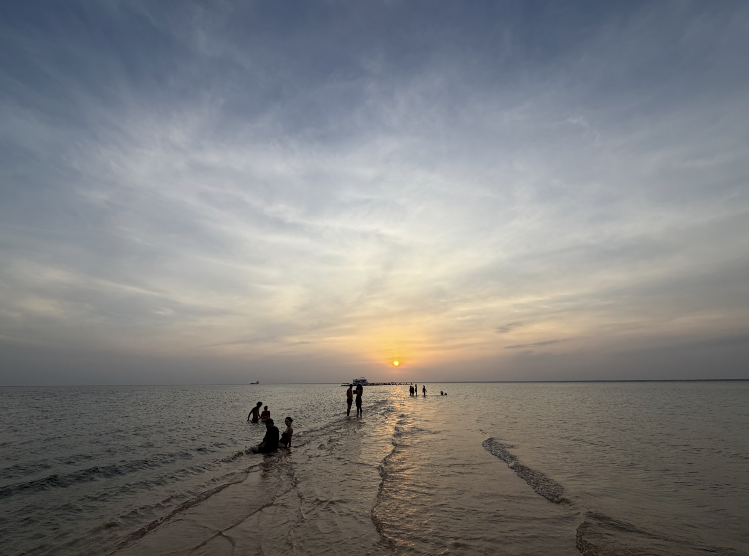 Sunset along the river