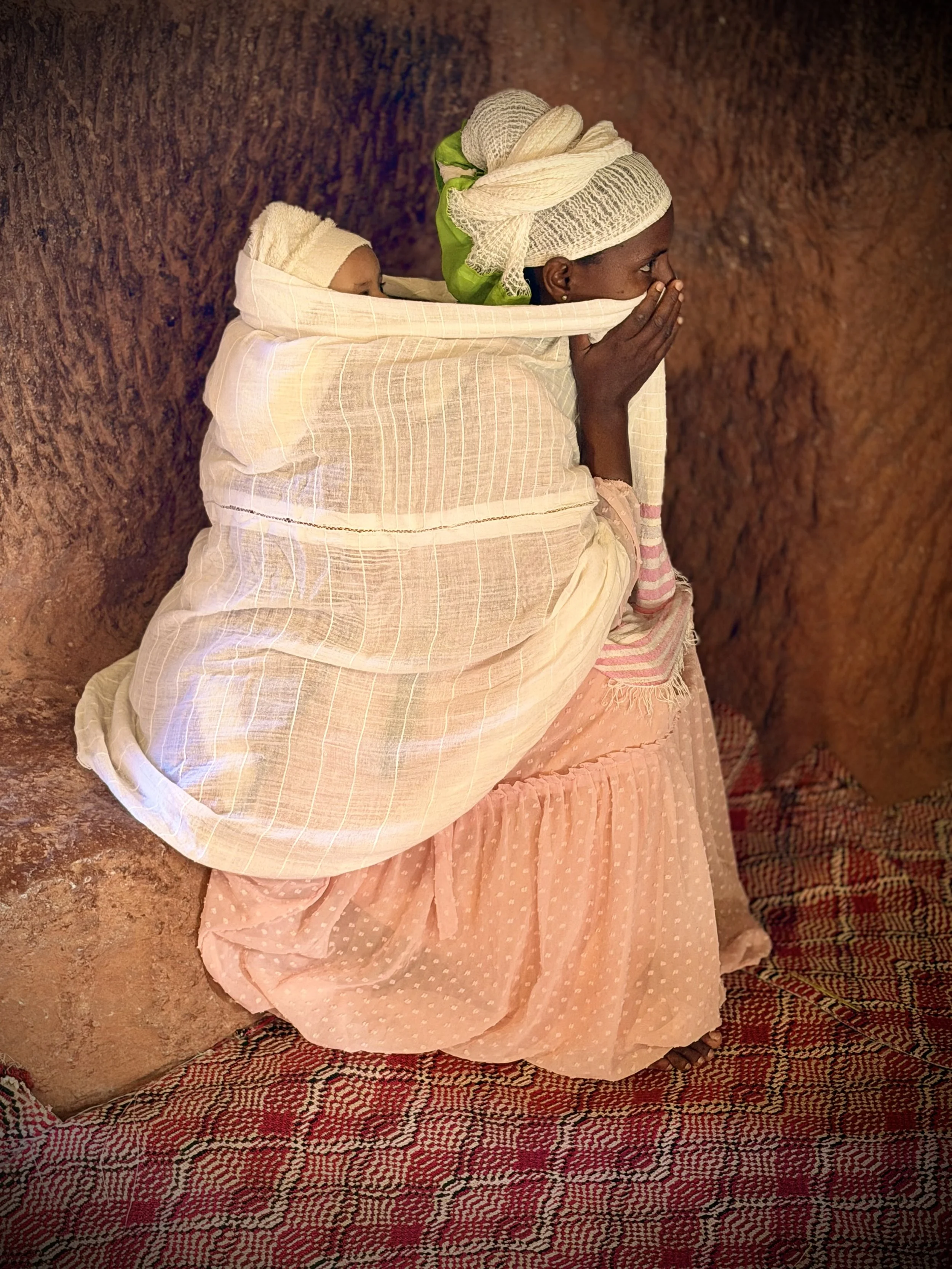 Woman and child at Prayer
