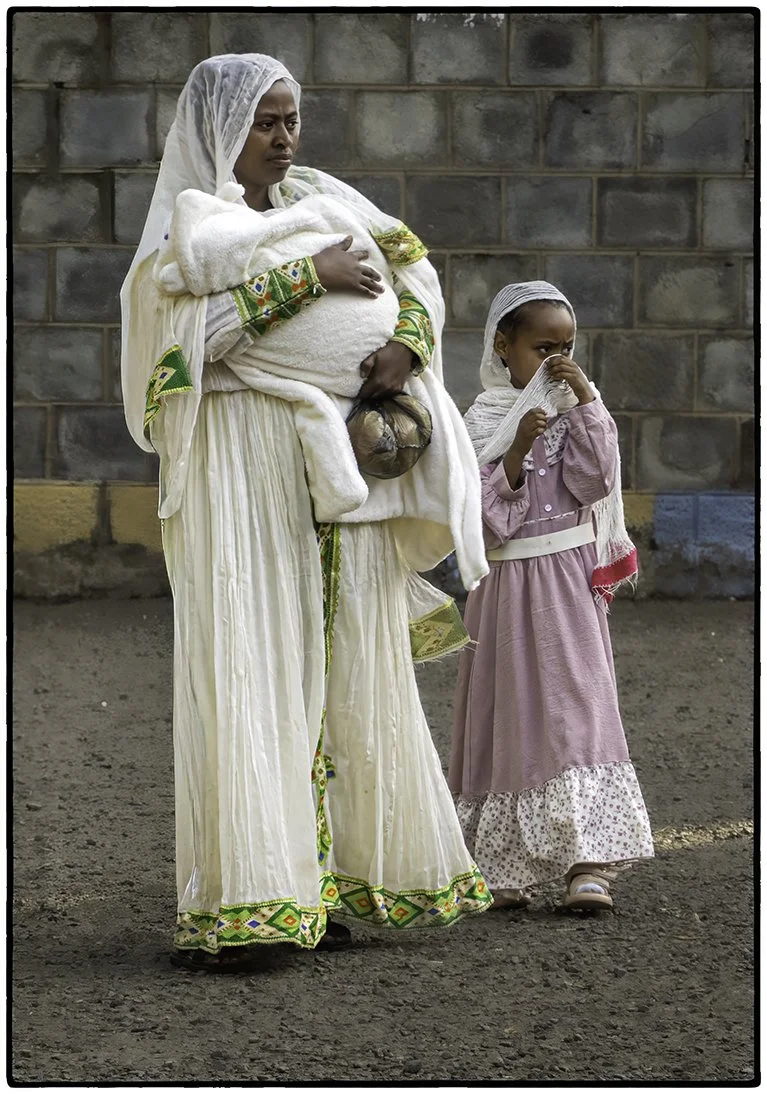 Mother and Children at Church