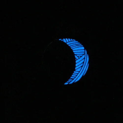 Blue glow powder + medium blue enamel