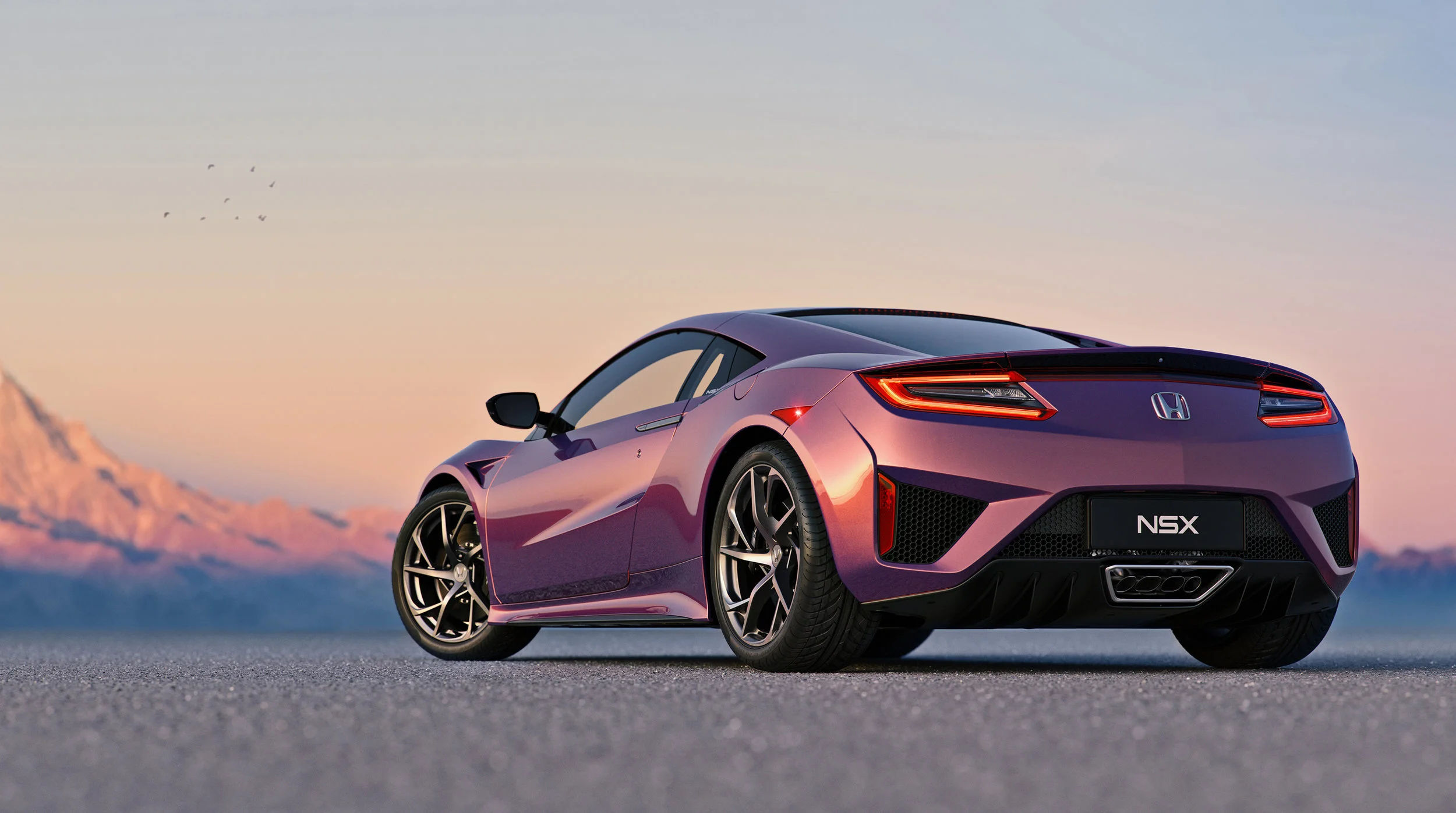 Honda NSX Sunset Rear