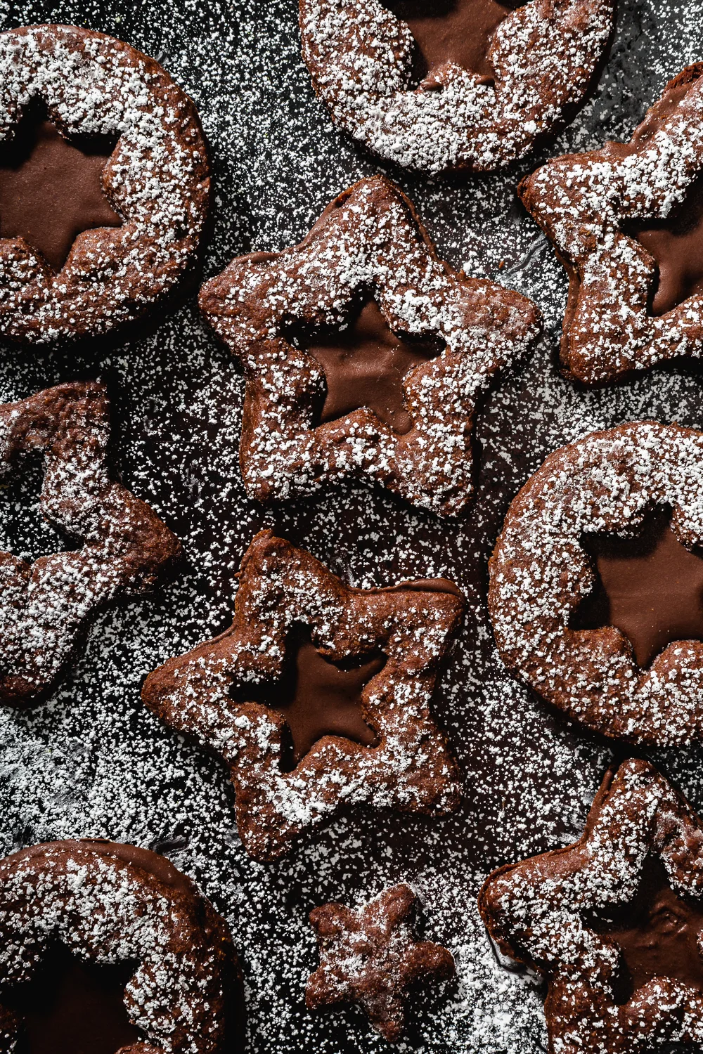 chocolate linzer cookies