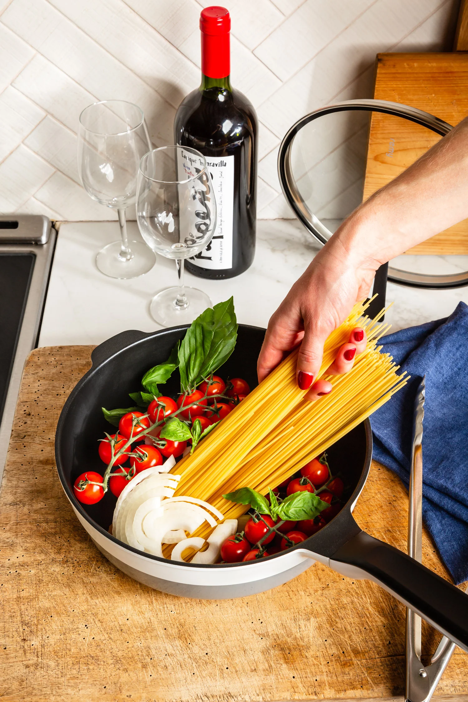 one pan pasta preparation