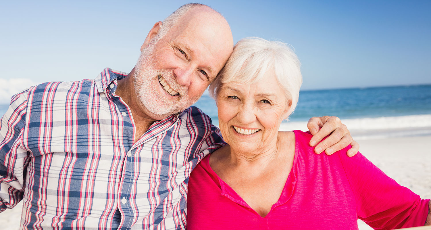 Older couple smiling photo