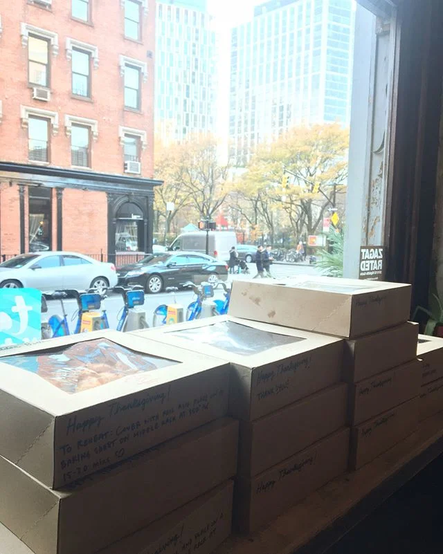 This is how we do it, it’s PIE DAY PICK UP: DAY ONE. Going swell!!#givingthanks #charliepies