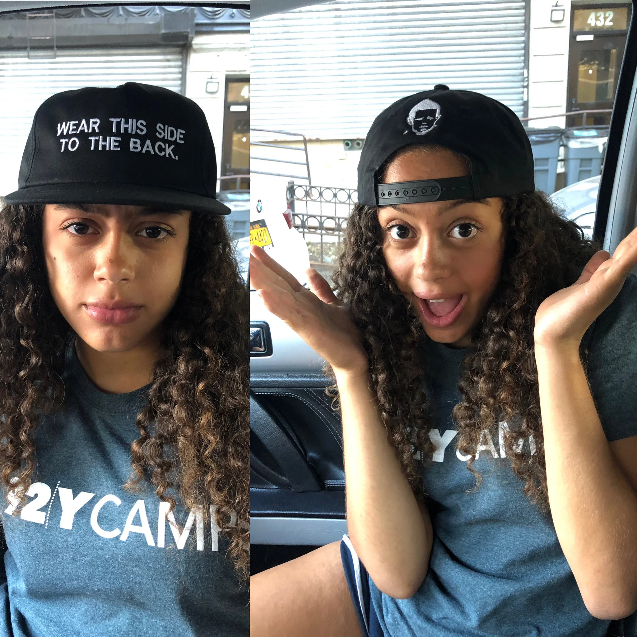 "Wear this Side to the Back" 