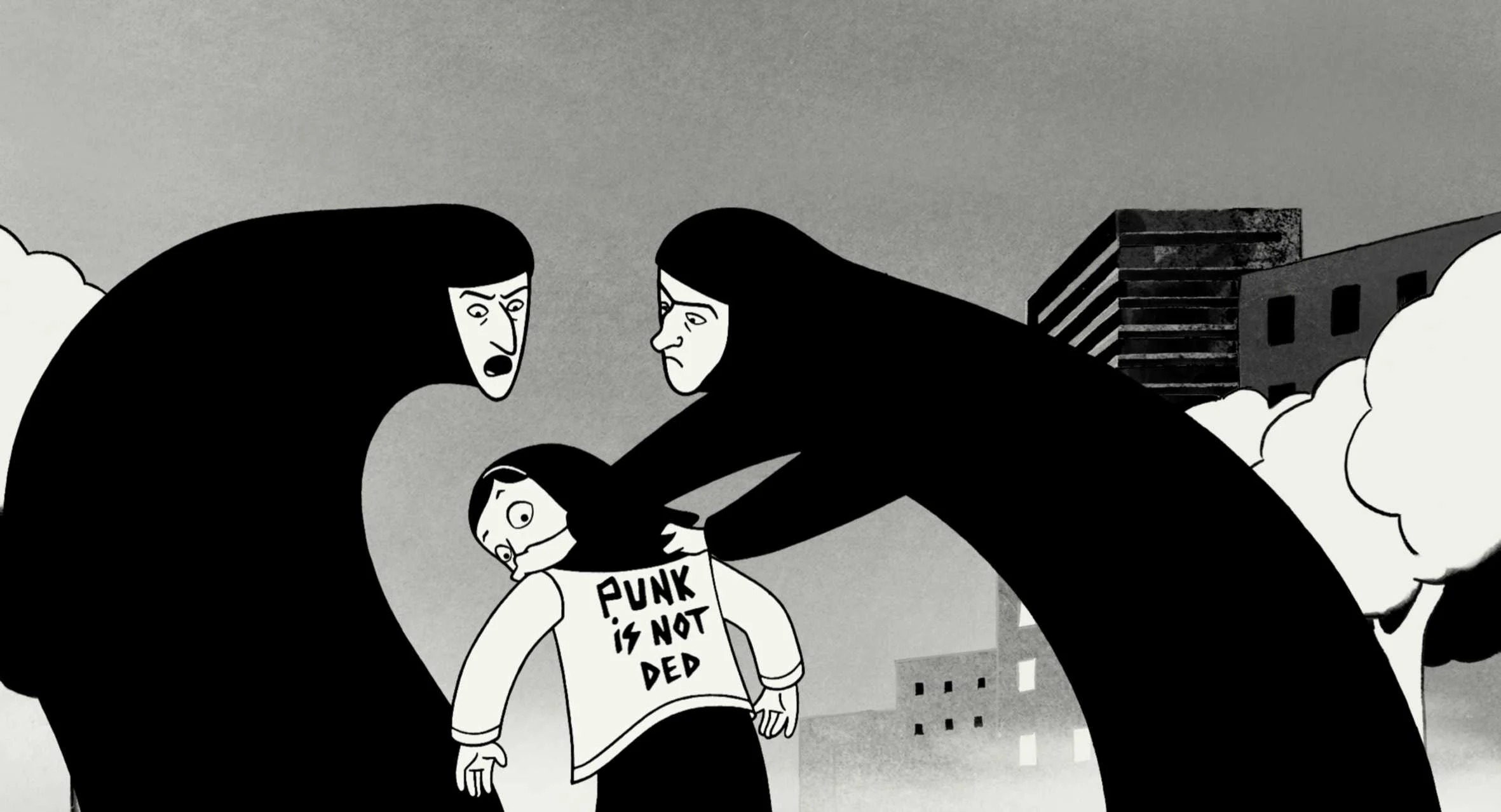 Persepolis, 2007, France & Iran. This movie should be watched by all who are interested in costume design to understand the impact outfits have in our lives. 