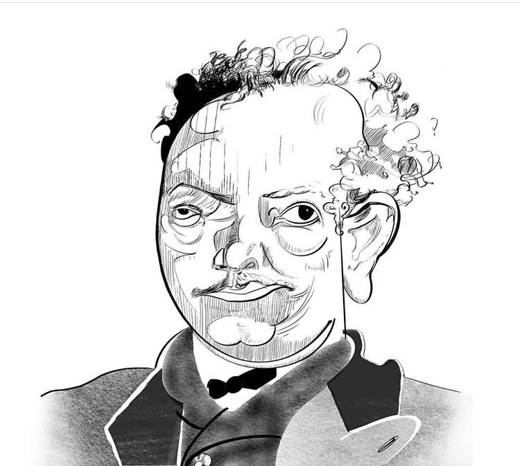 portrait of richard strauss by jeremy lewis, www.jeremylewis.com