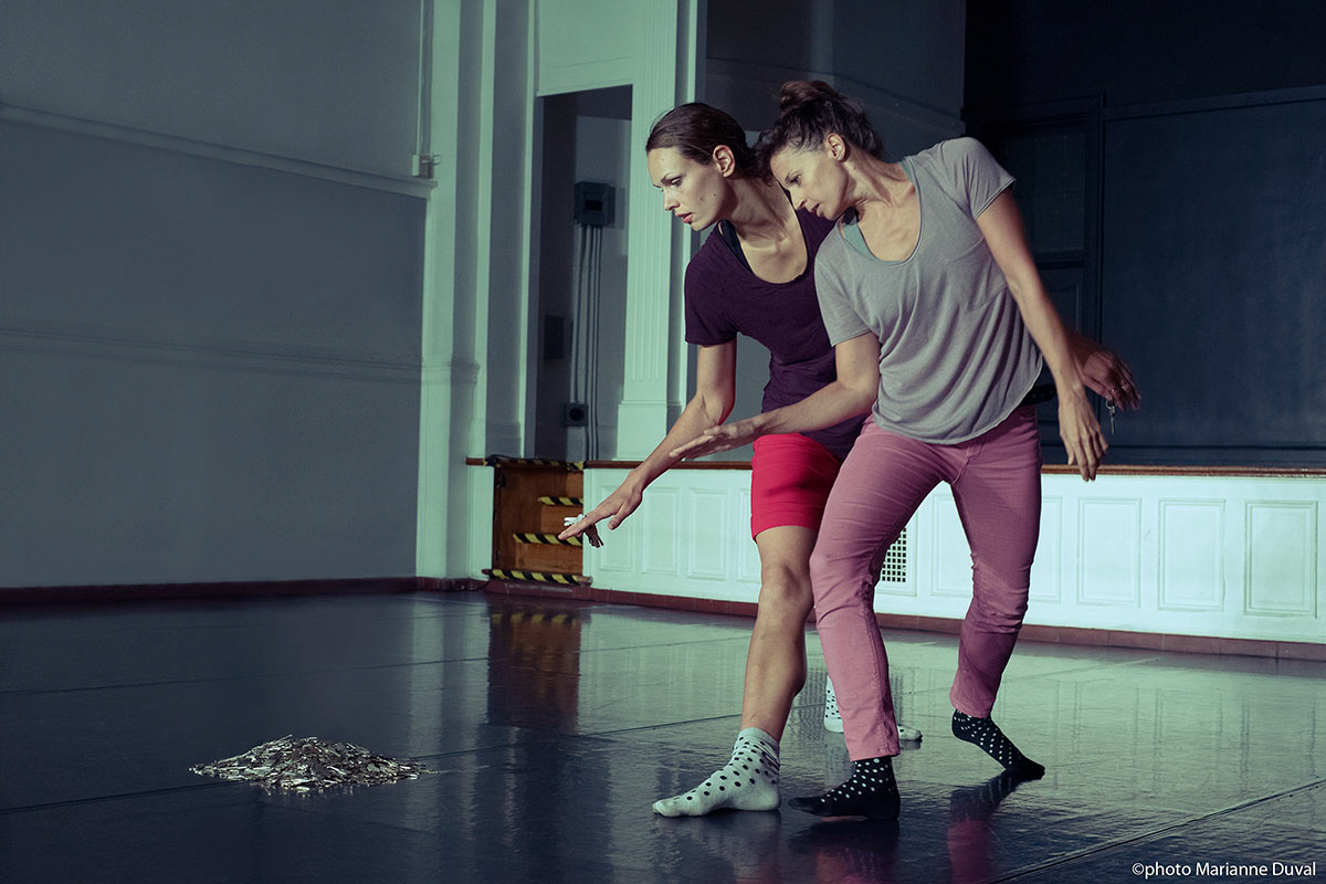 CHELSEA PASSMORE AND AMANDA BON IN ALLISON ELIZABETH BURN’S THE KEY TO TIME TRAVEL. PHOTO BY MARIANNE DUVAL