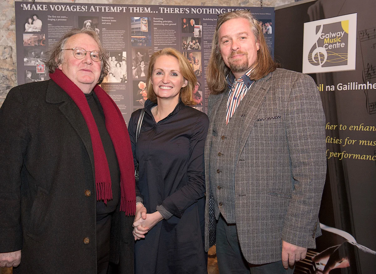 Pictured at the official Galway Music Centre launch, were: James Harrold (Arts Officer, Galway City Council), Marilyn Gaughan (Galway 2020 Programme Manager, Galway County Council), Hugh Kelly (Director, GMC)
