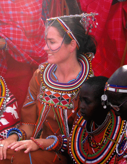 Farley Taylor Lansing at her Maasai wedding ceremony