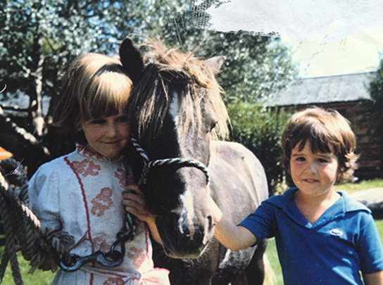  Anne's daughters at the Taylor Ranch in Montana, early 80s.&nbsp; 