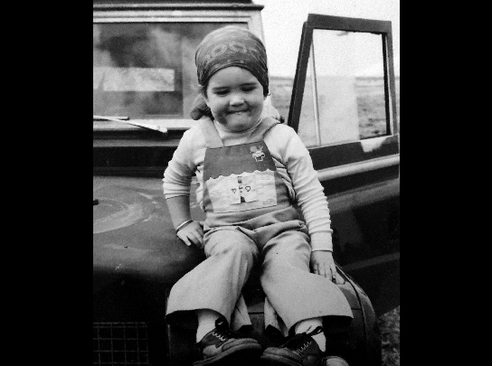 Baby Farley on safari in the 70s 