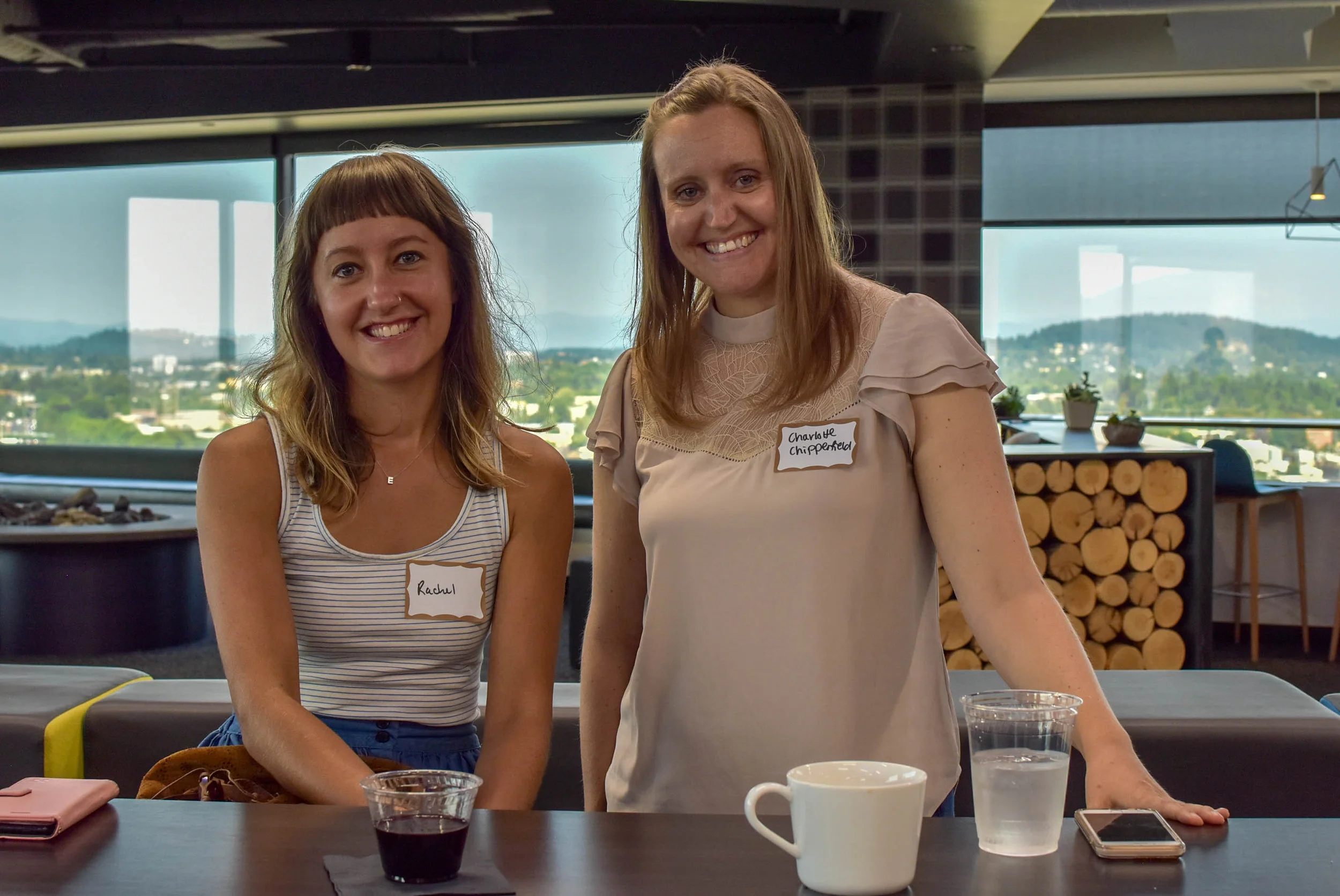 PDXWIT | How to Navigate the Tech Field @ New Relic | 08-06-18 | A few attendees pause for a photo