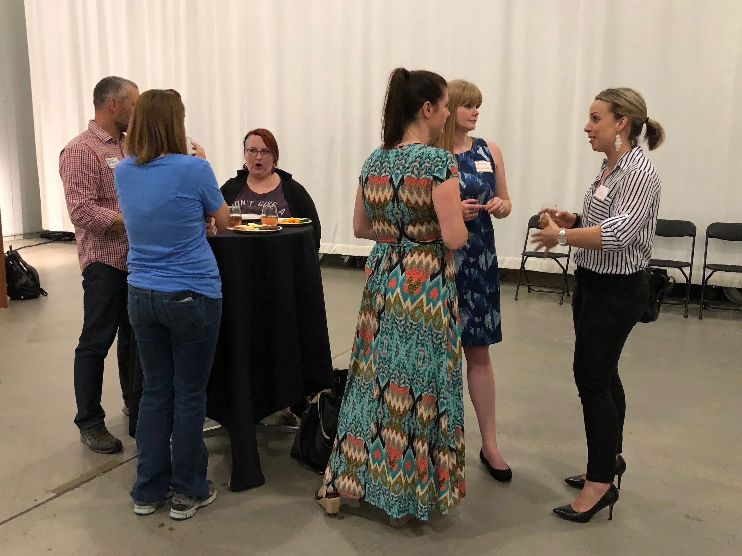 PDXWIT West Side Mixer @ Columbia Sportswear Corporate Headquarters, 8/14/18, Attendees mingle