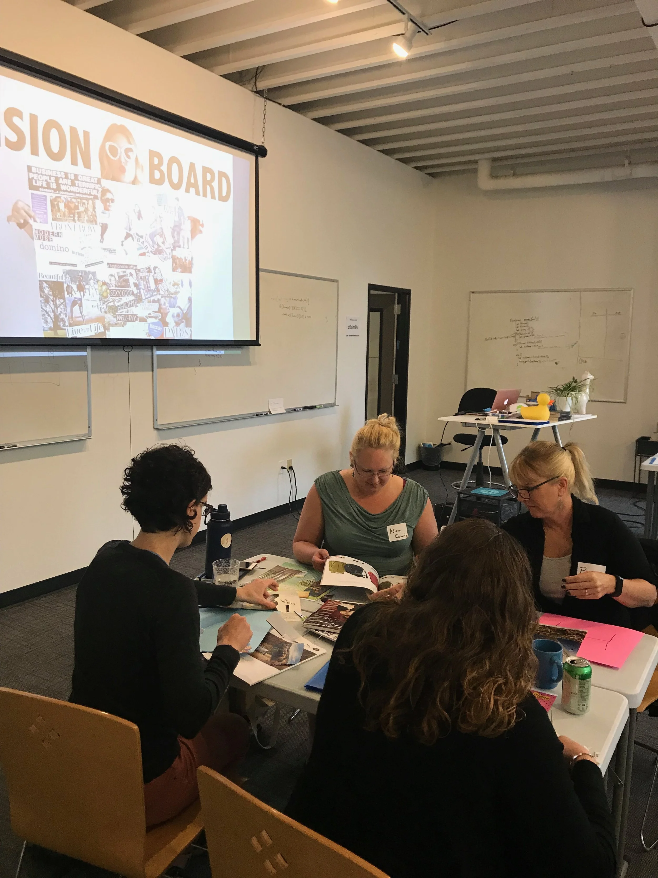 PDXWIT Goal Champions Workshop @ Alchemy Code Lab, 9/8/18, Attendees mingle and work on projects