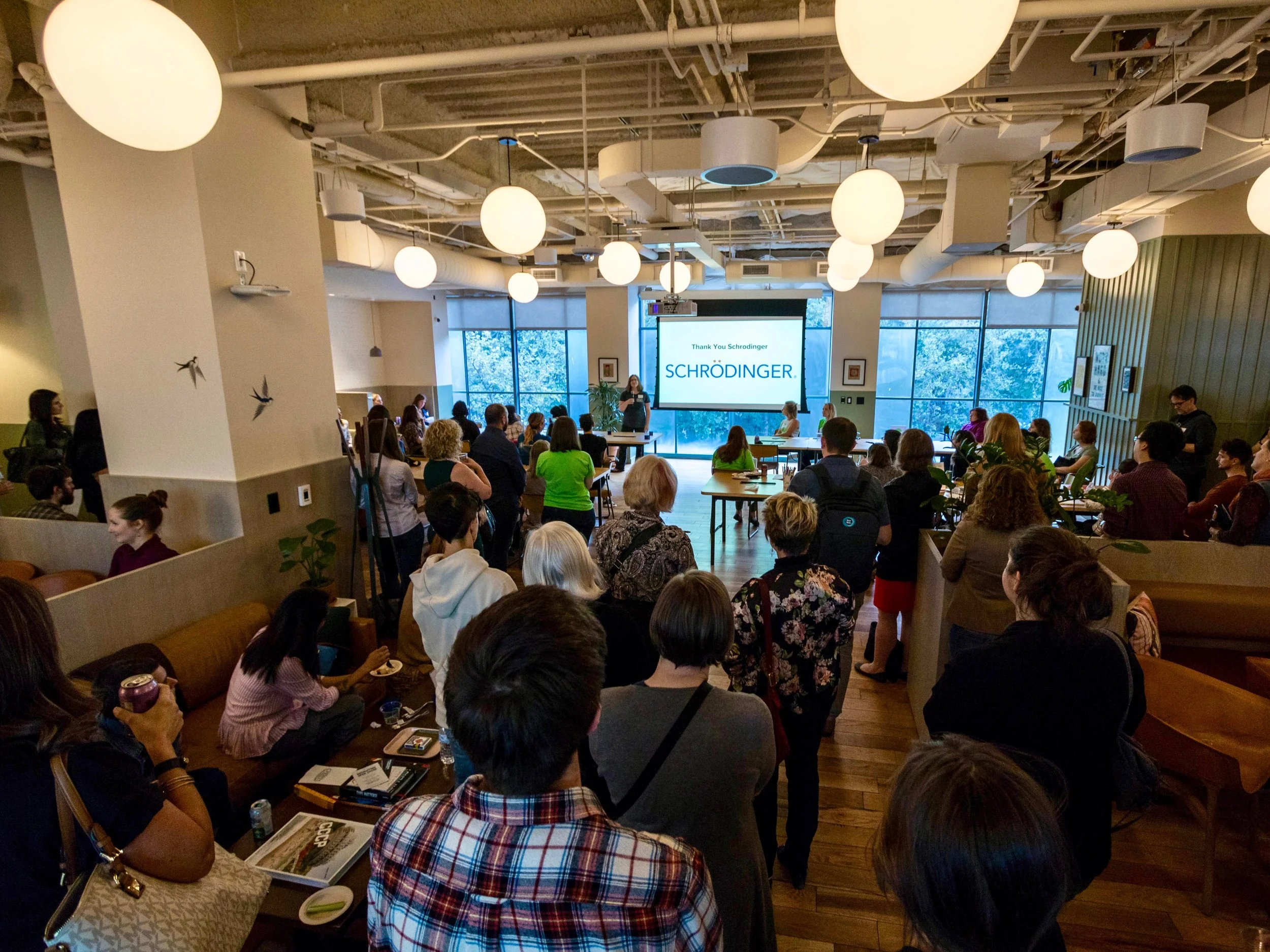 PDXWIT Happy Hour with Schrodinger @ WeWork Pioneer Place, 9/18/18, PDXWIT thanks our hosts at Schrödinger.