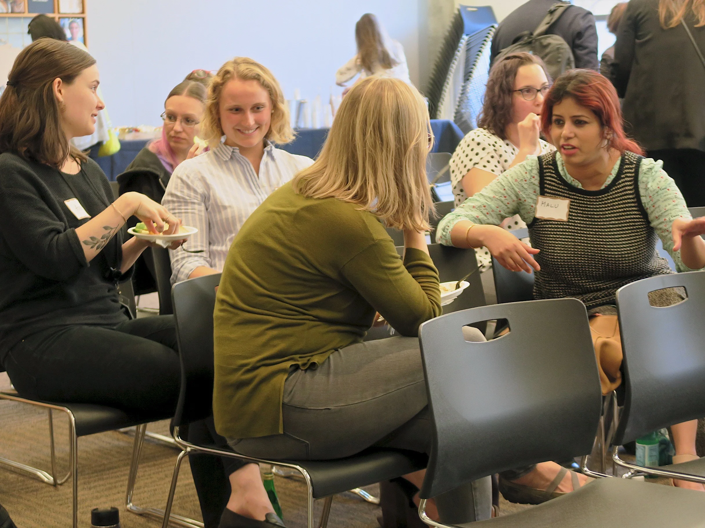 PDXWIT How to Transition into Product @ Mercy Corps, 9/26/18, Attendees mingle