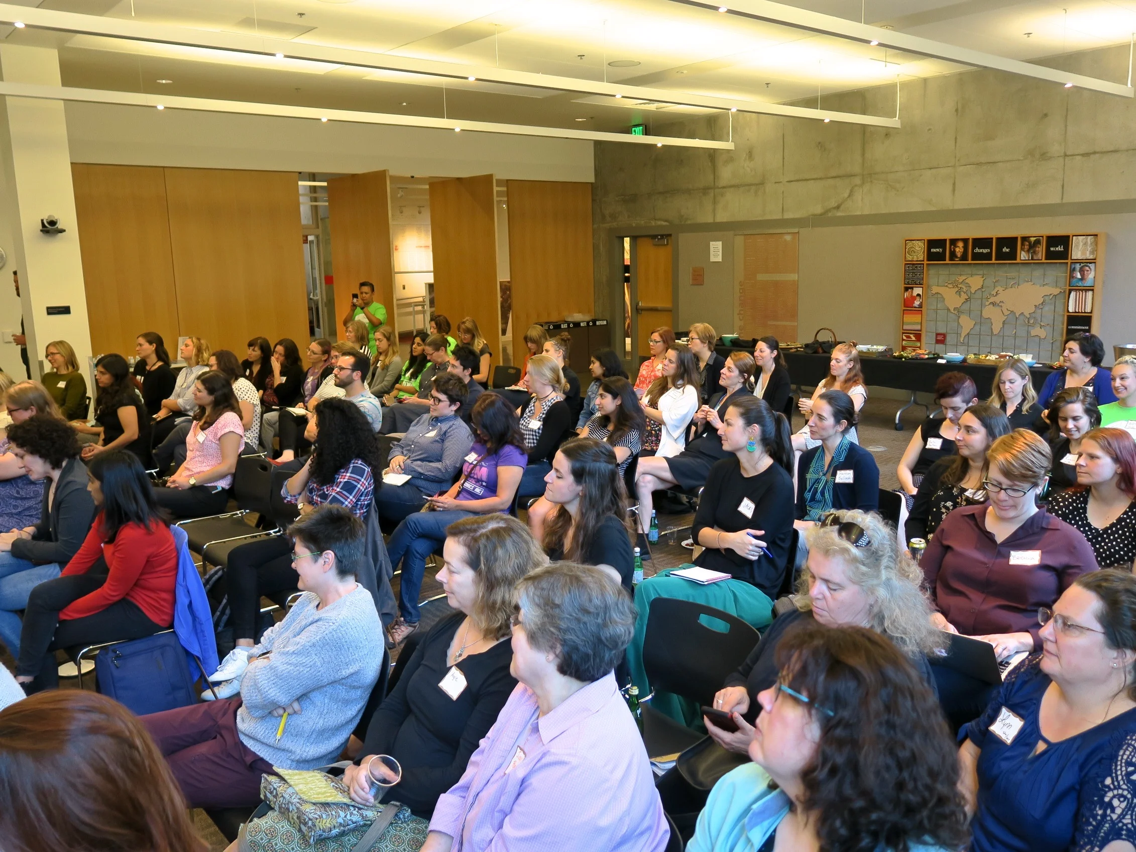PDXWIT How to Transition into Product @ Mercy Corps, 9/26/18, Attendees listen to the presentation