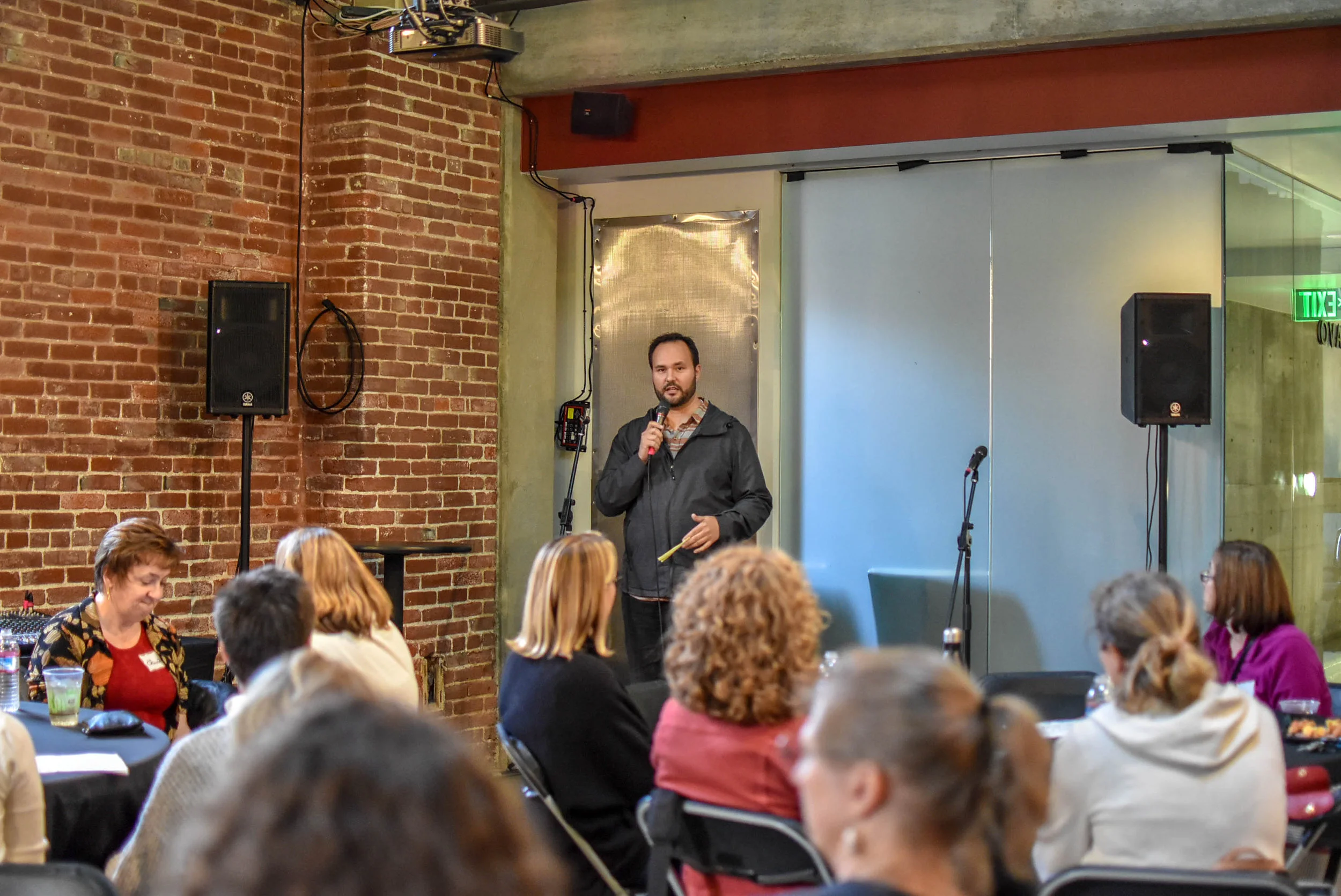 PDXWIT Seasoned Women in Tech @ The Armory, 10/3/18, A speaker opens group discussions