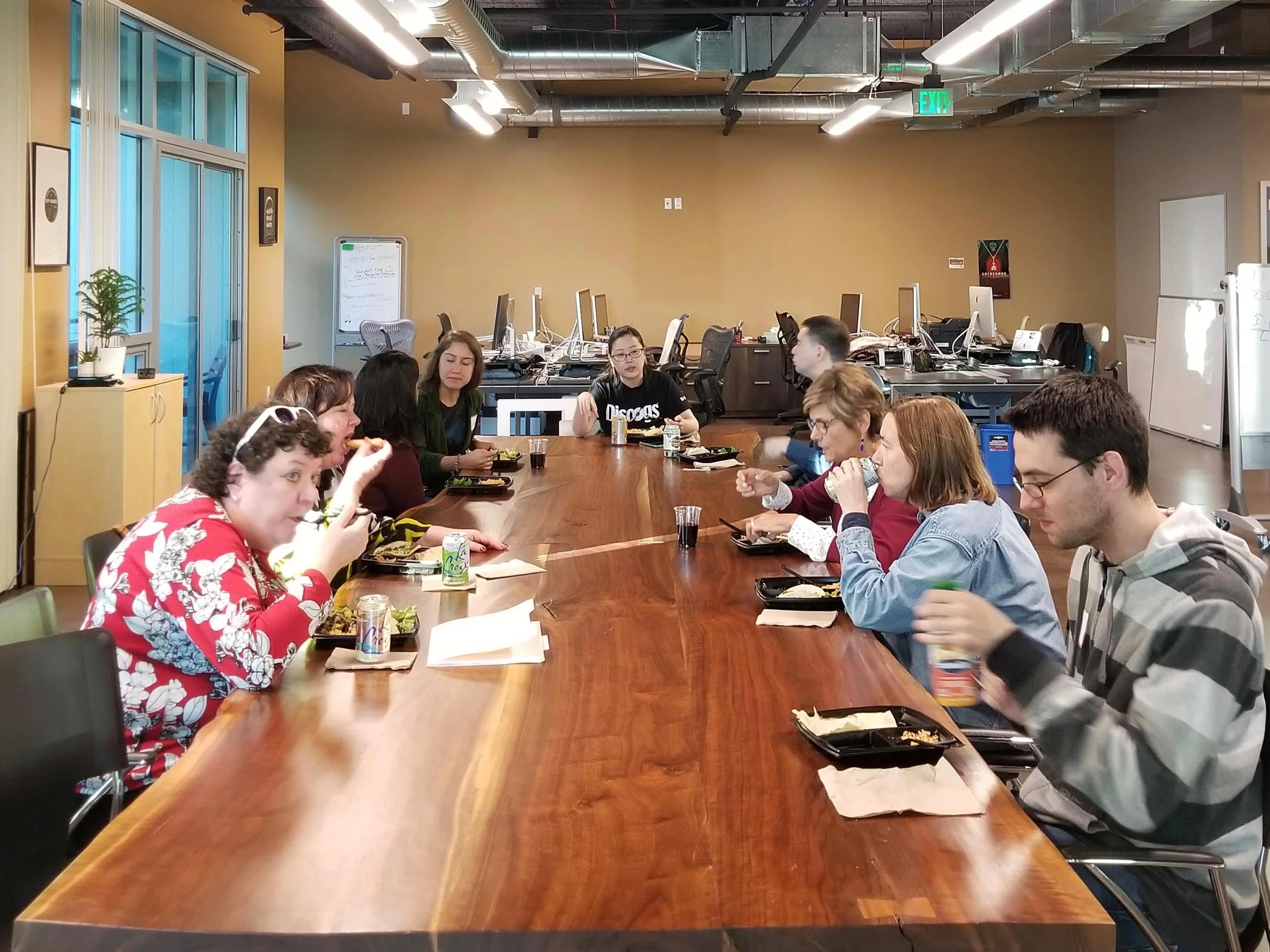 PDXWIT West Side Mixer @ Discogs, 10/16/18, Attendees mingle