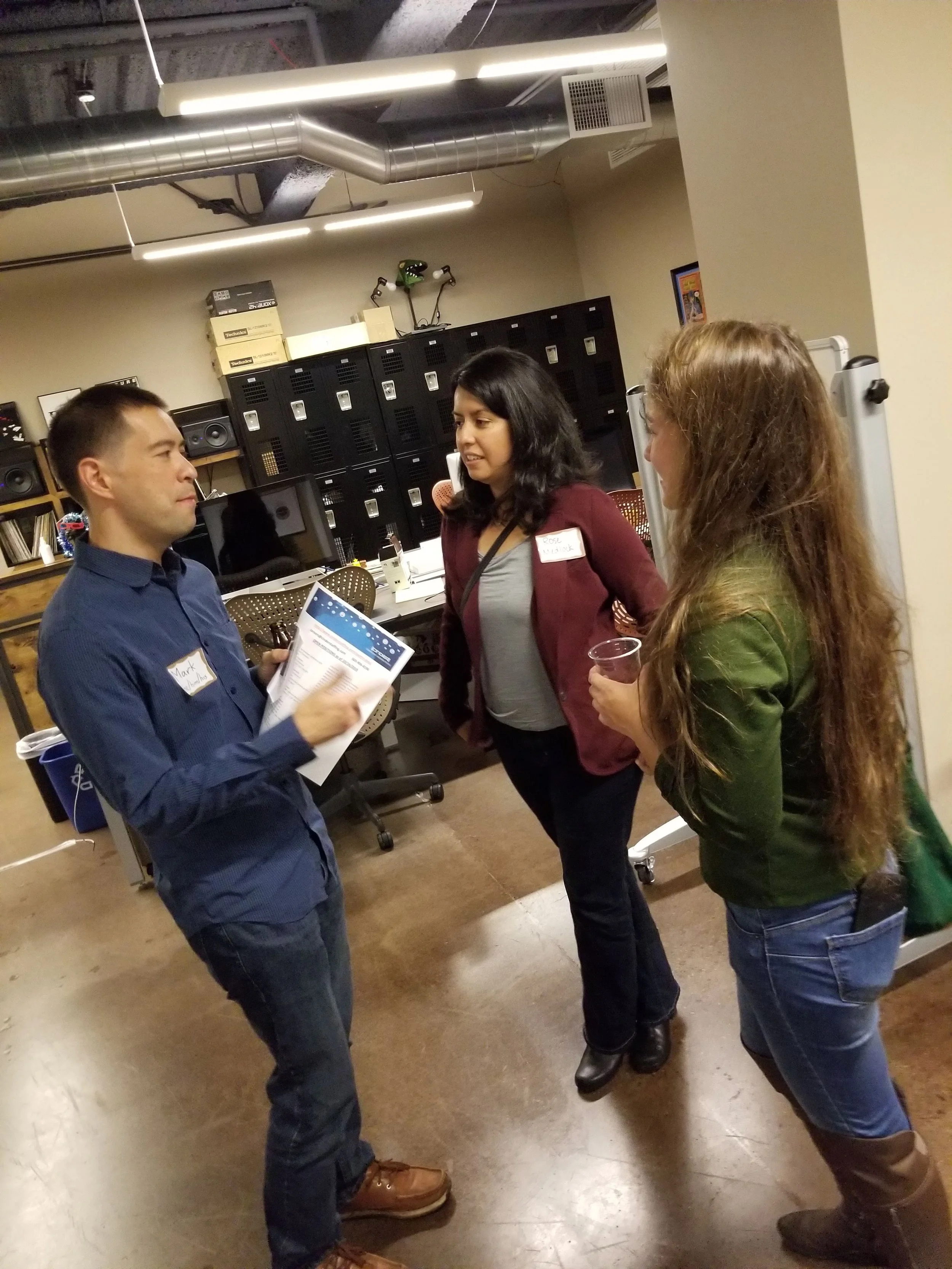 PDXWIT West Side Mixer @ Discogs, 10/16/18, Attendees mingle