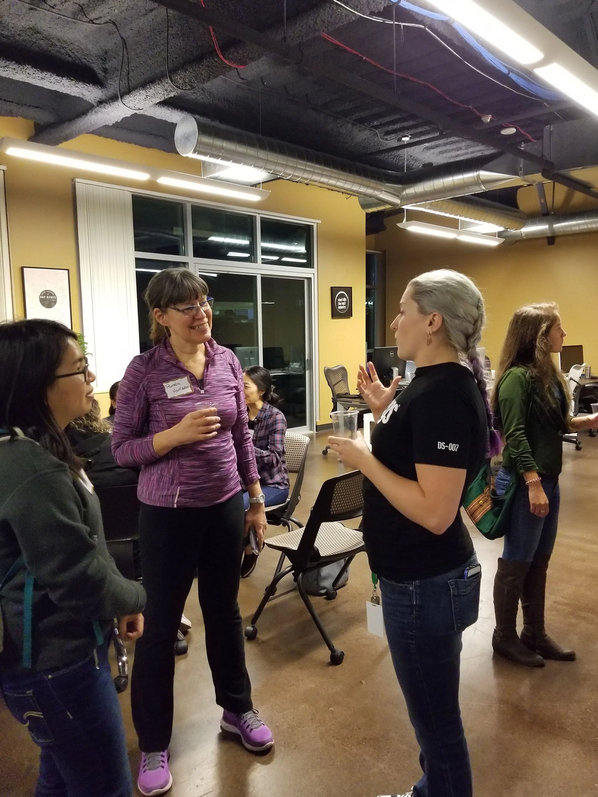 PDXWIT West Side Mixer @ Discogs, 10/16/18, Attendees mingle