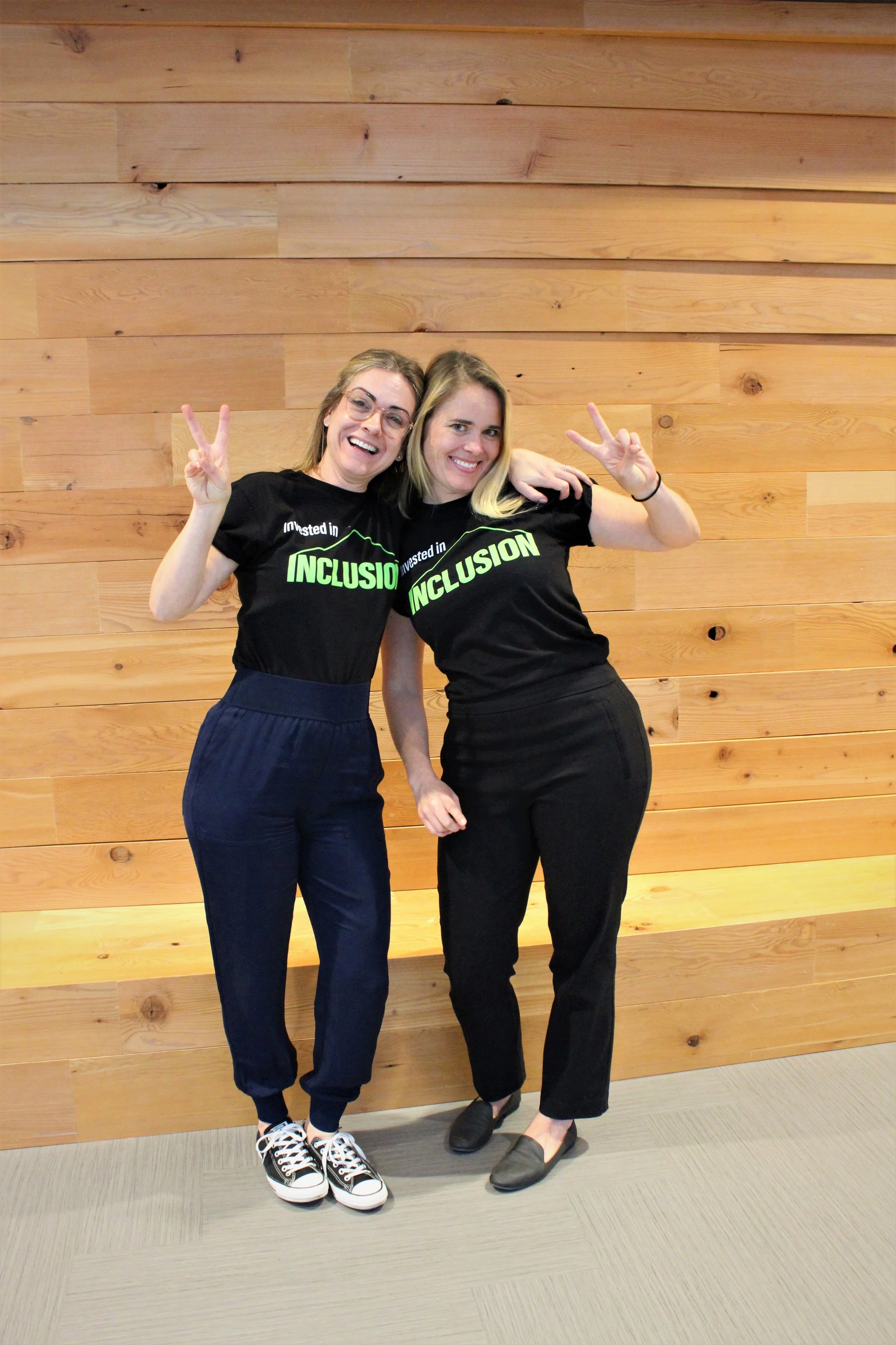PDXWIT October Happy Hour @ Autodesk, 10/23/18, Megan Bigelow, PDXWIT Board President & Founder, and Elizabeth Stock, PDXWIT Executive Director, pose for a photo