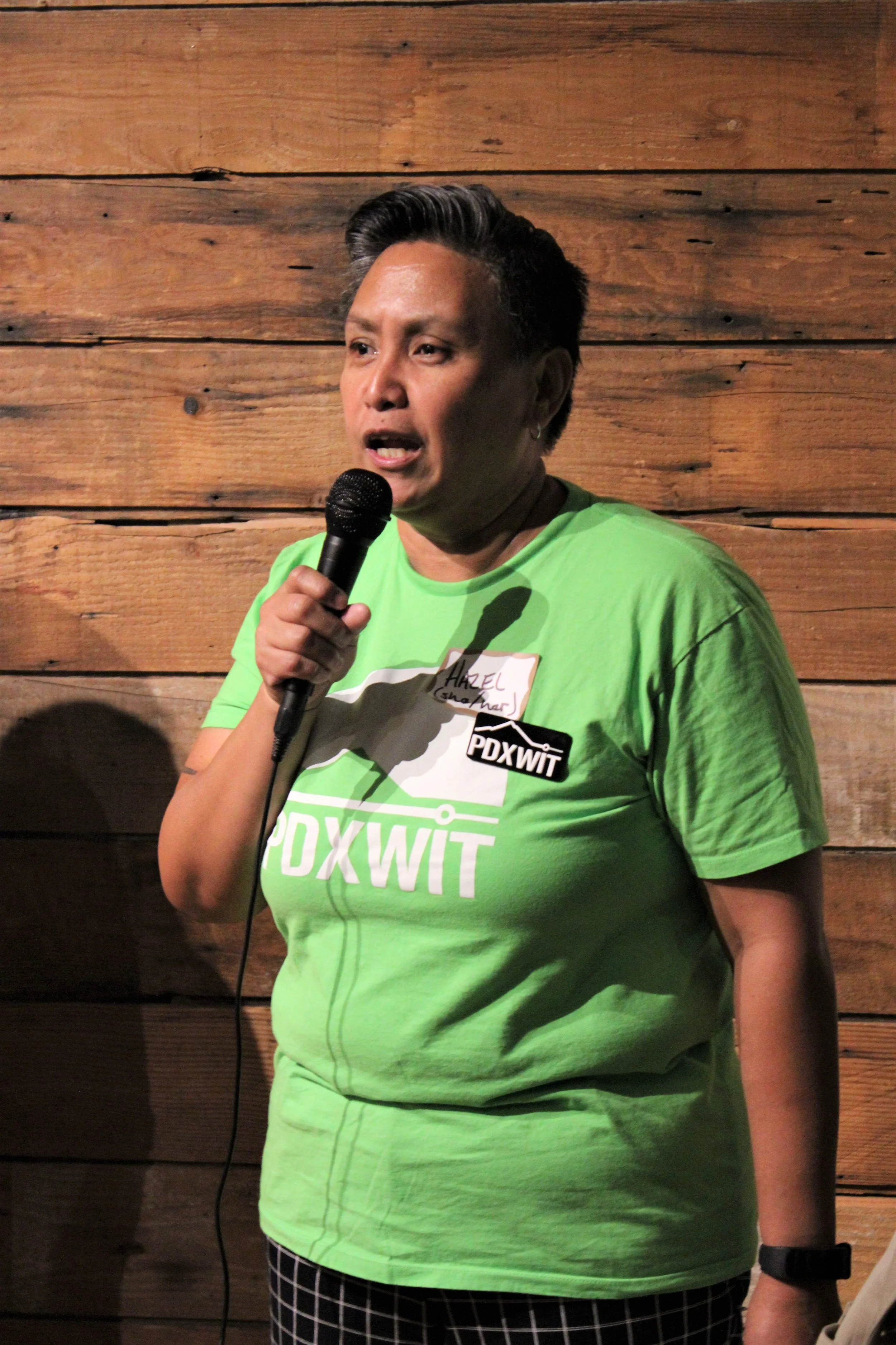 PDXWIT Digital Marketing - Extending Your Reach @ IOTAS, 11/6/18, Hazel Valdez, PDXWIT Event Operations Coordinator, opens the presentation