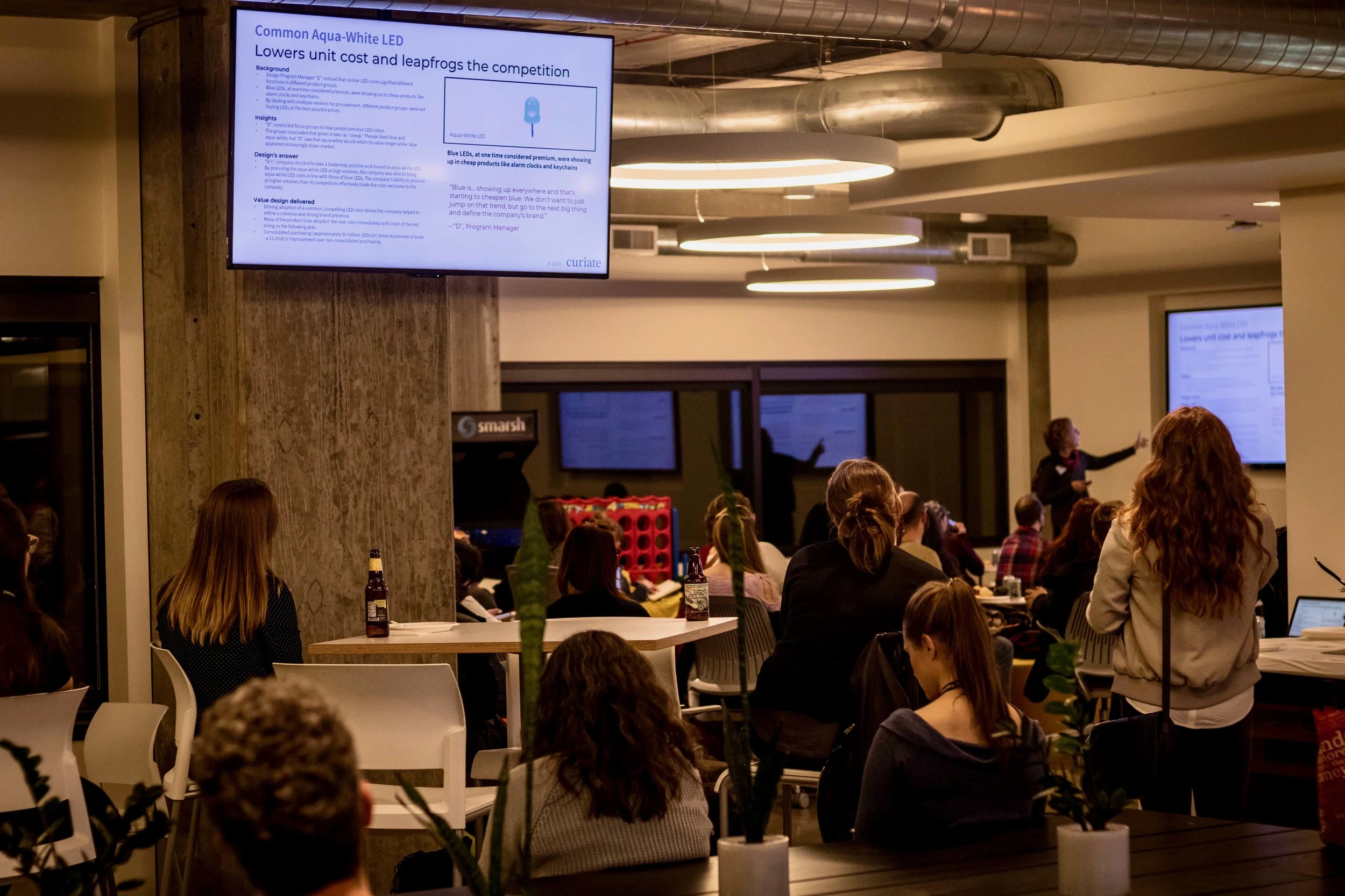 PDXWIT Value by Design @ Smarsh, 11/15/18, Attendees listen to the presentation