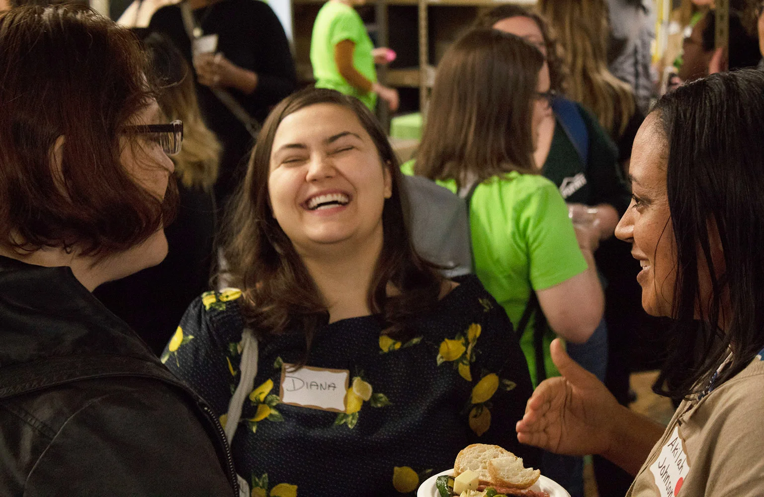 PDXWIT Happy Hour @ Free Geek, 11/27/18, Attendees mingle