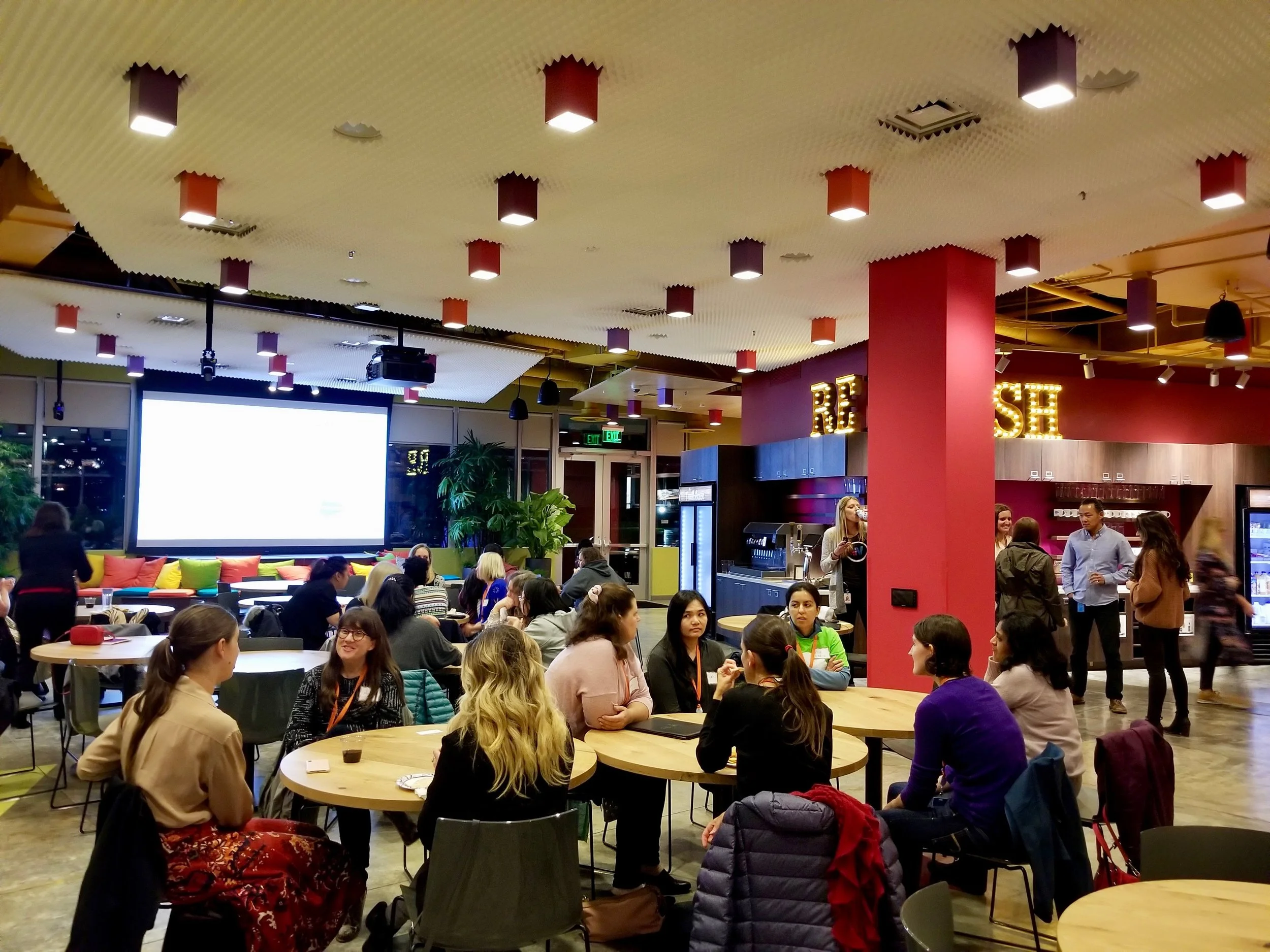PDXWIT West Side Mixer @ Salesforce, 12/11/18, Attendees mingle