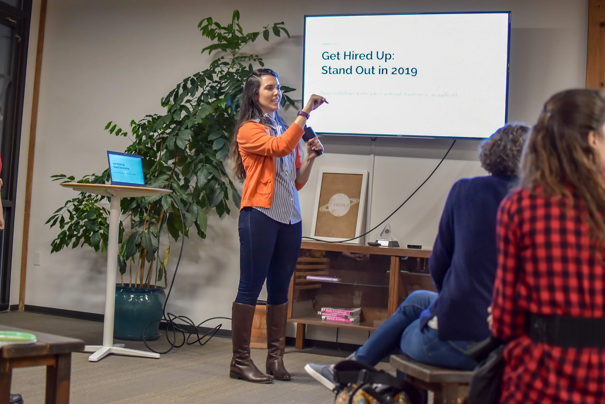 PDXWIT Get Hired Up @ Planet Argon, 1/10/19, A speaker presents