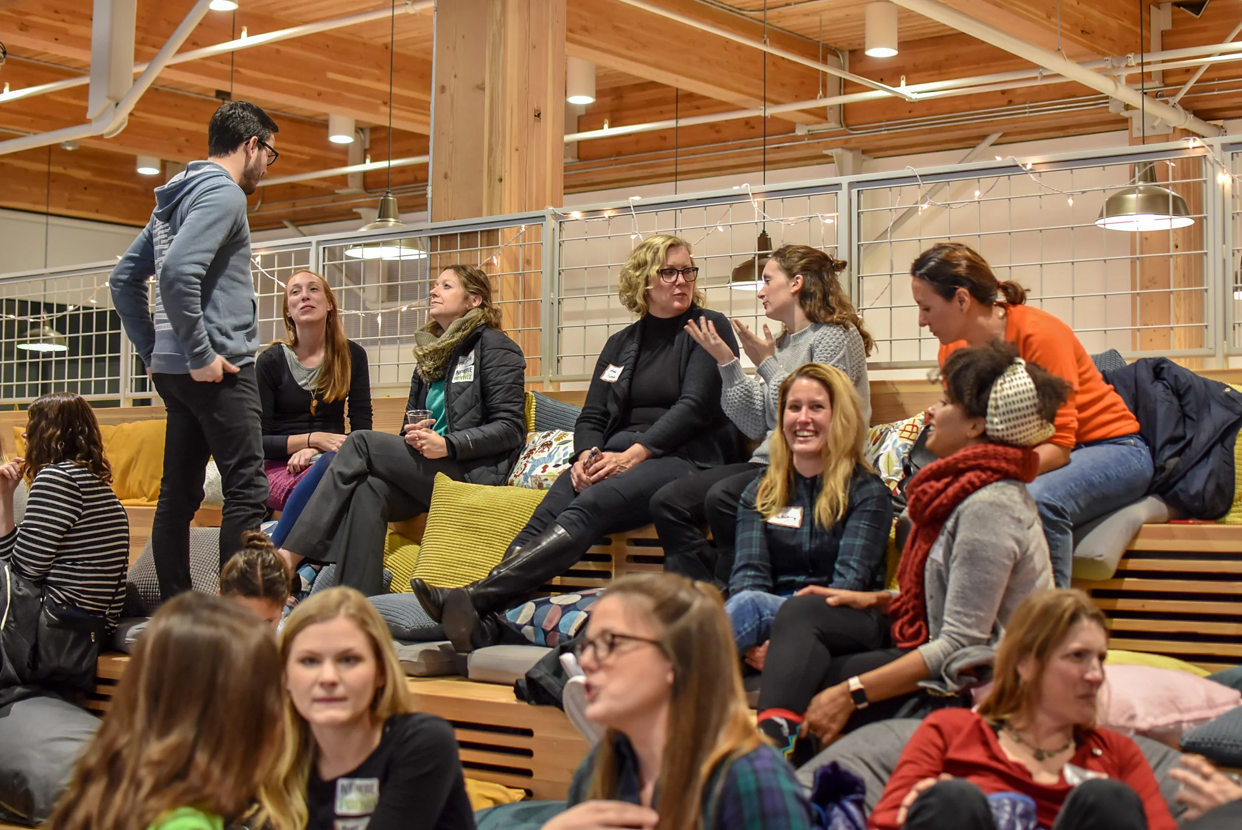 PDXWIT January Happy Hour @ Simple, 1/15/19, Attendees mingle