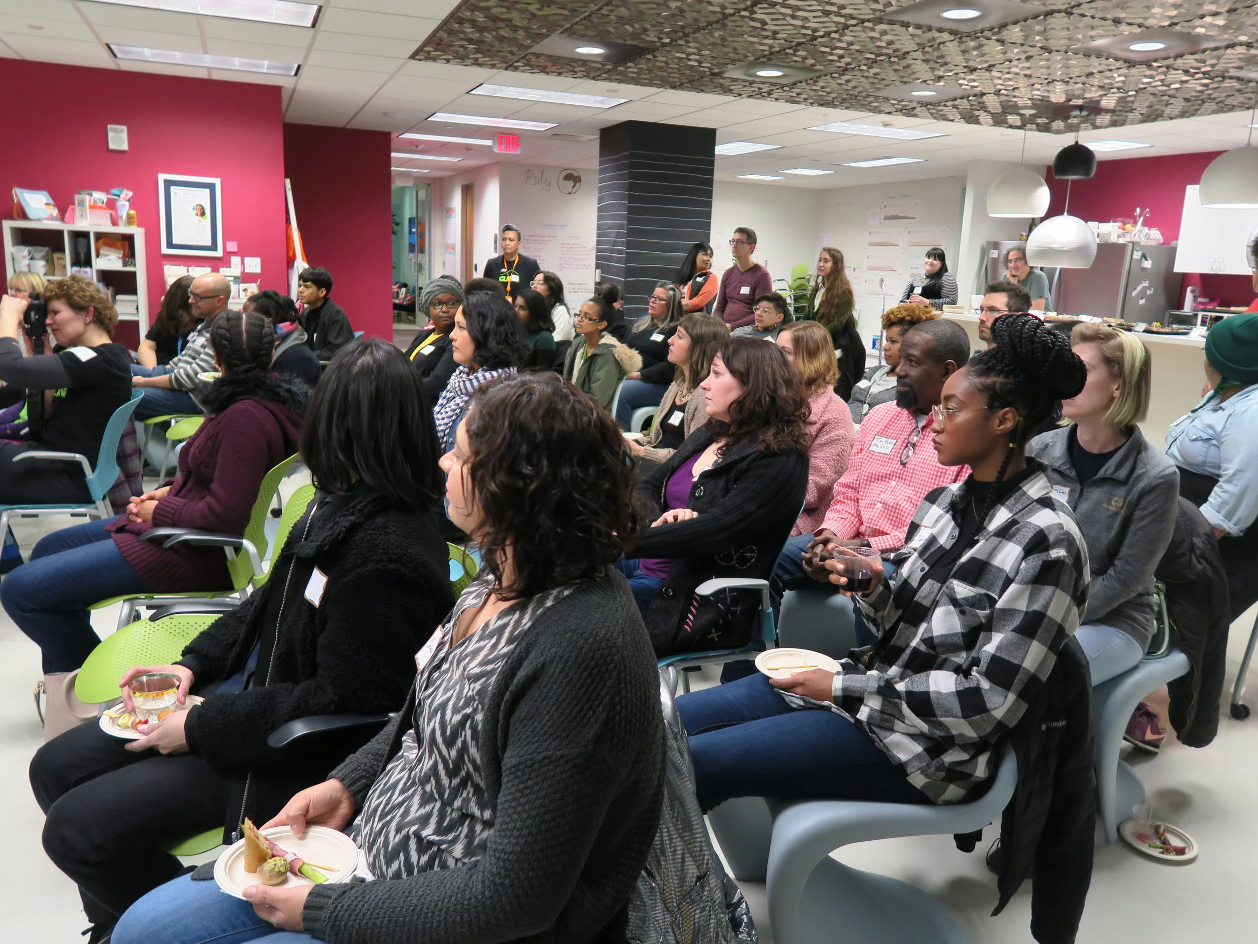 PDXWIT Women of Color in Tech @ Ruby Receptionists, 1/30/19, Attendees listen to the presentation
