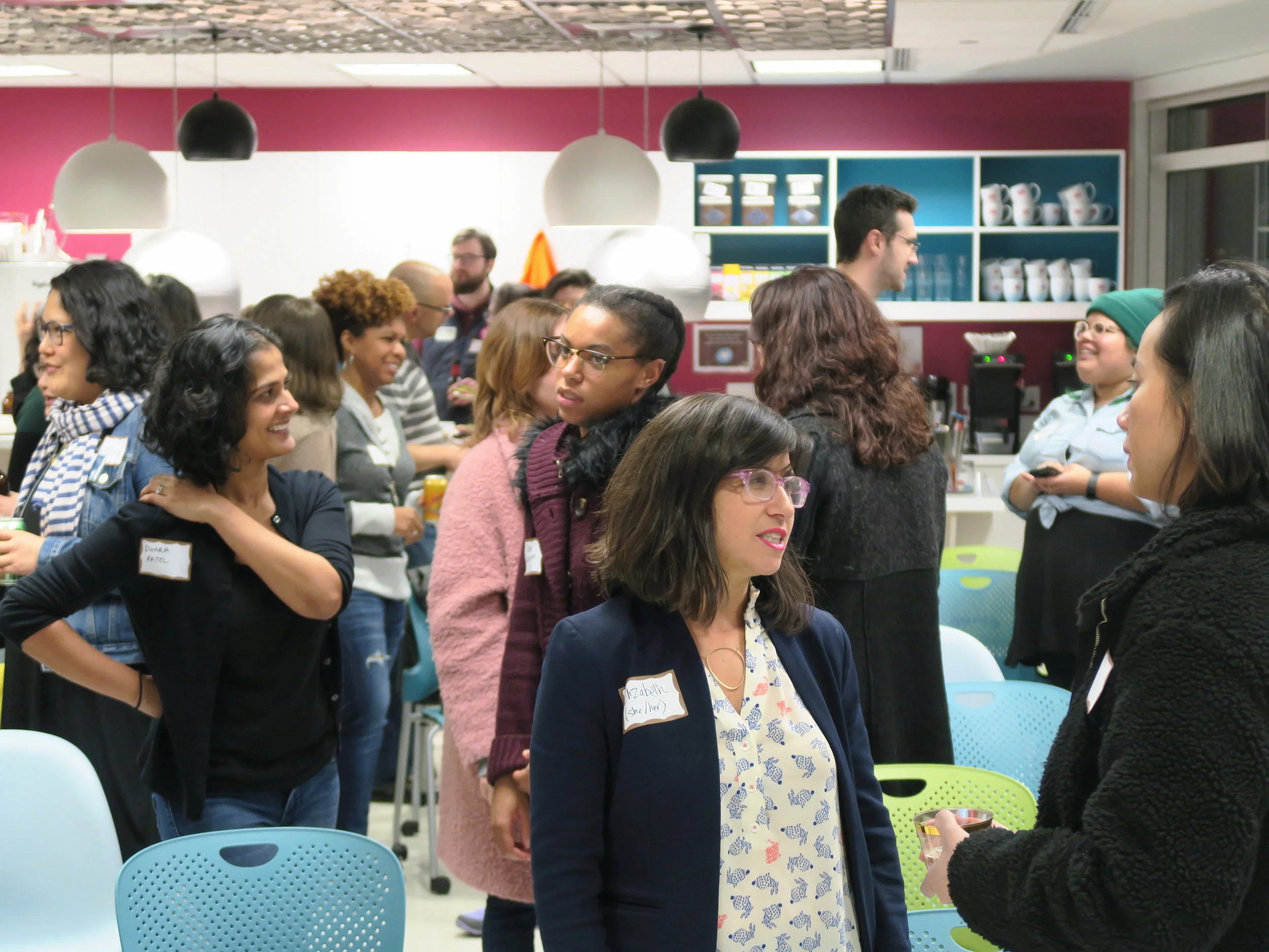 PDXWIT Women of Color in Tech @ Ruby Receptionists, 1/30/19, Attendees mingle