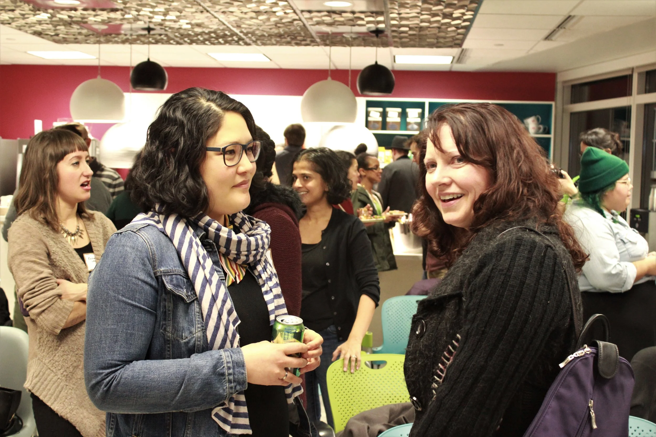 PDXWIT Women of Color in Tech @ Ruby Receptionists, 1/30/19, Attendees mingle