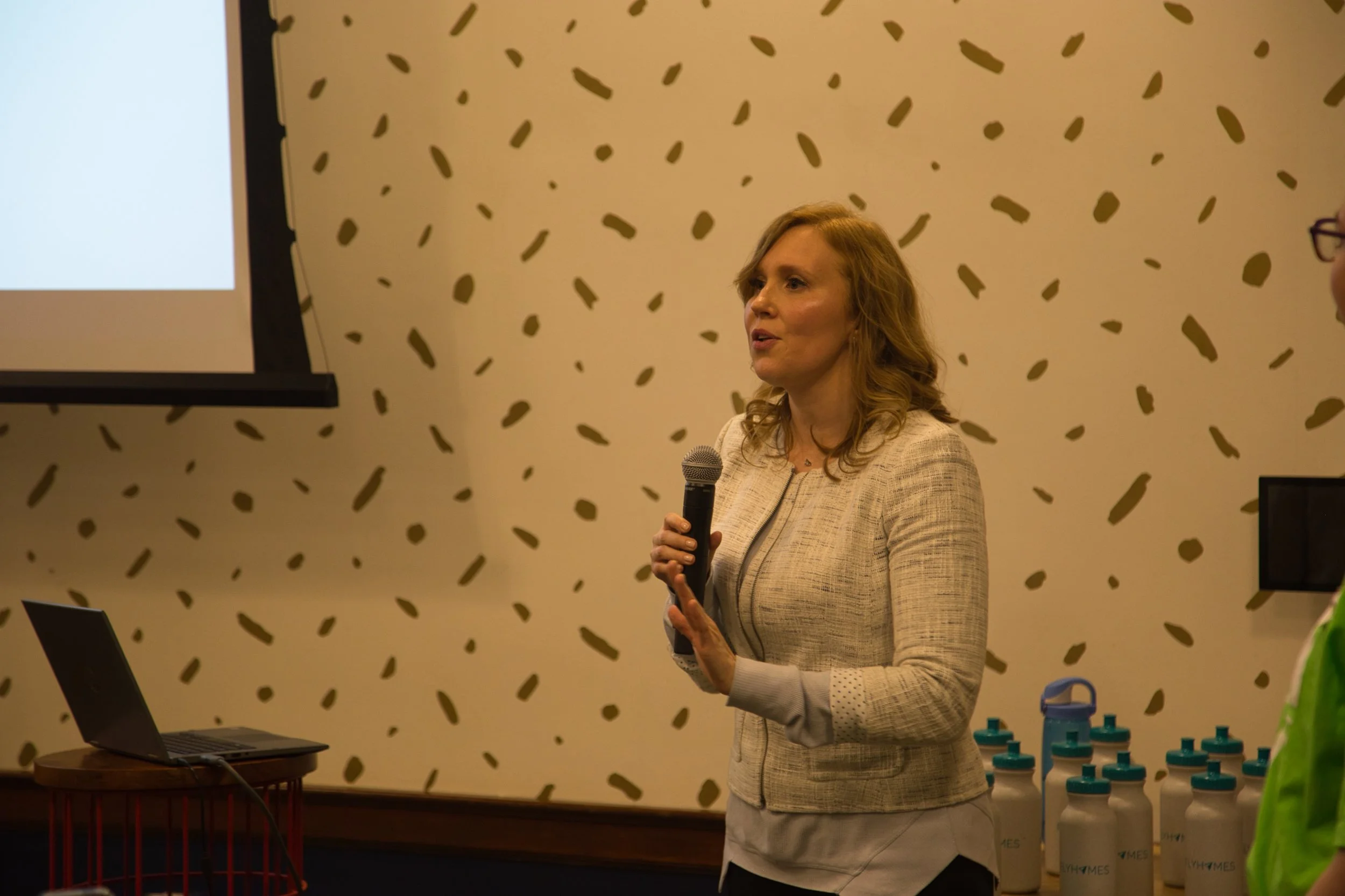PDXWIT Job Application Secrets @ WeWork Custom House, 2/21/19, A speaker presents