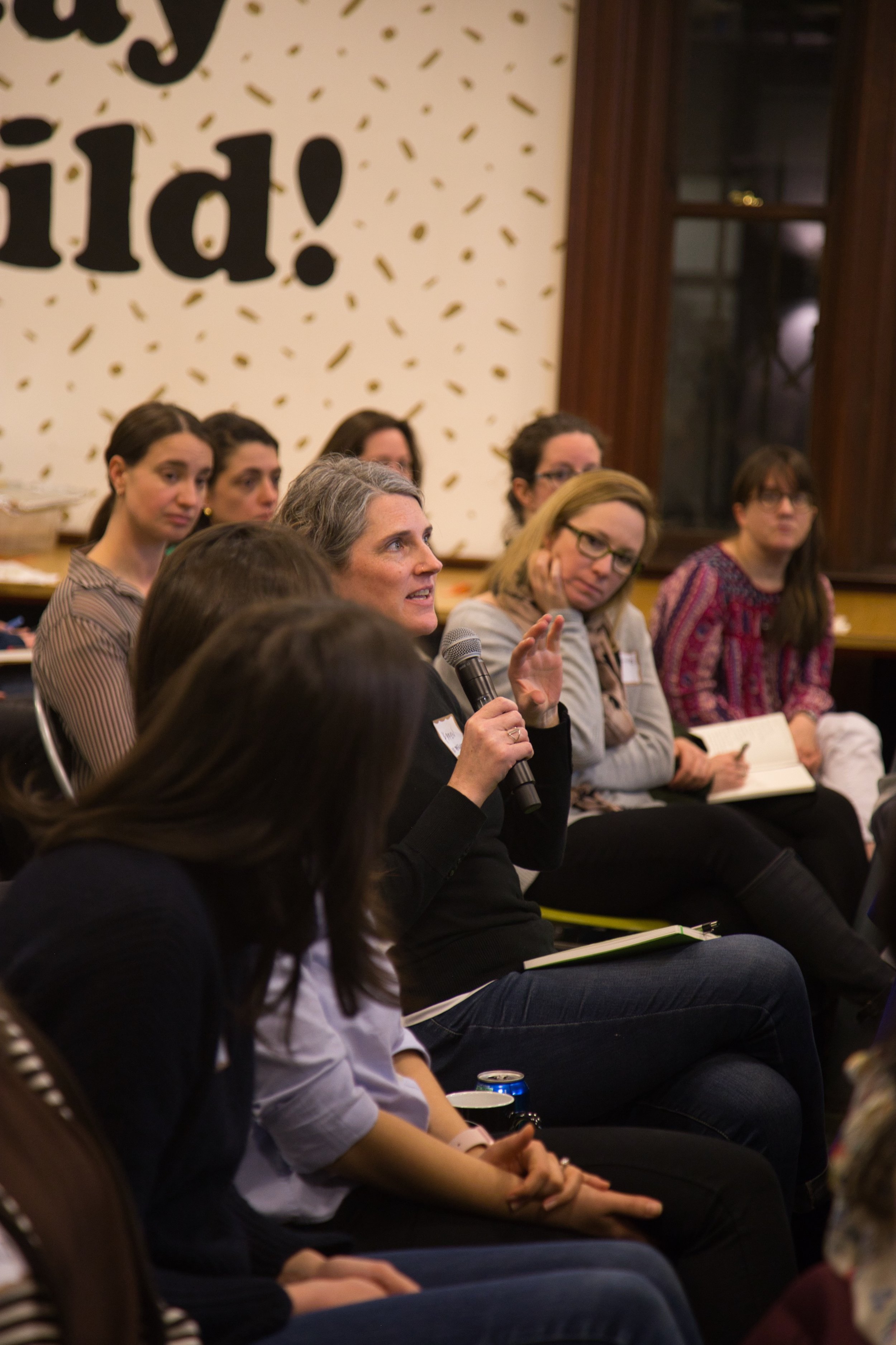 PDXWIT Job Application Secrets @ WeWork Custom House, 2/21/19, An attendee asks a question during Q&A