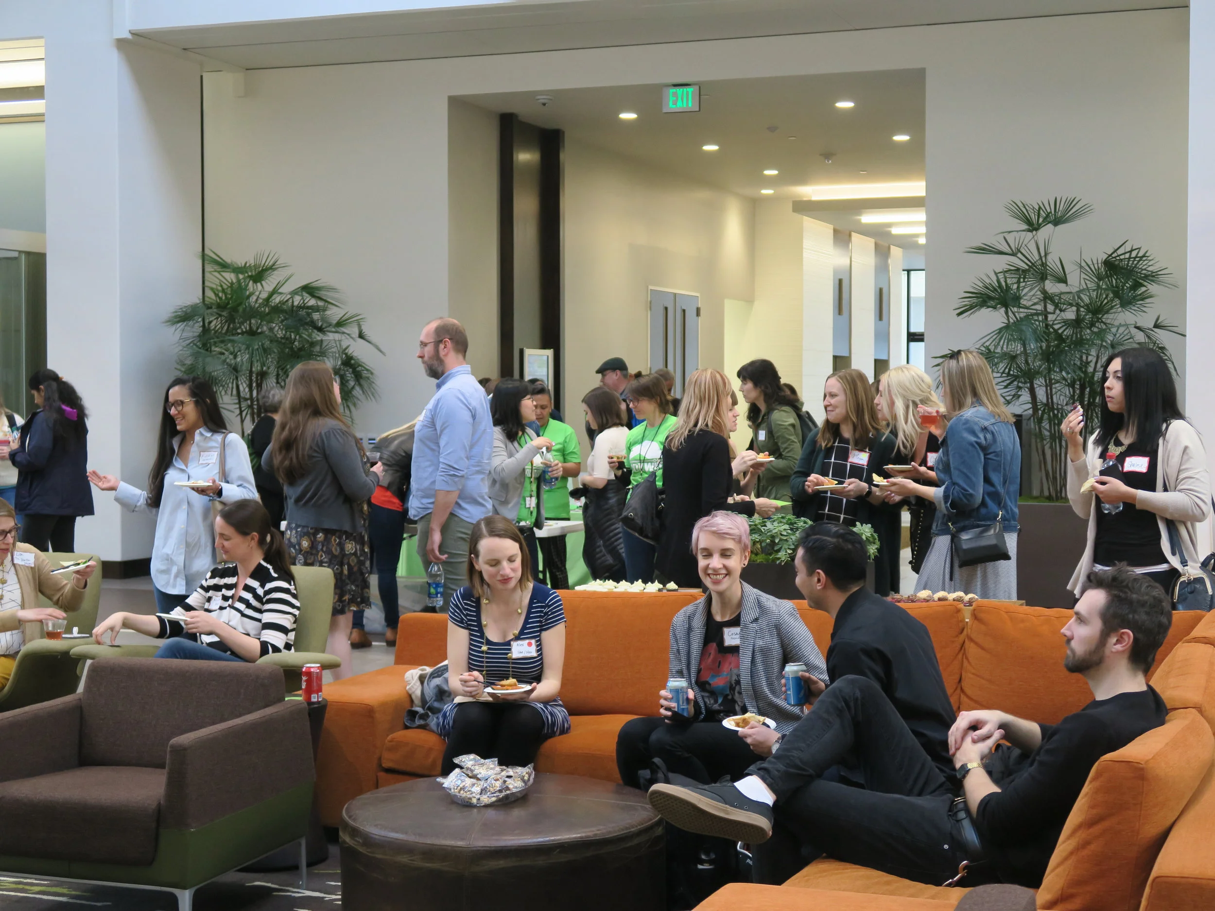 PDXWIT March Happy Hour @ Cambia Health, 3/19/19, Attendees mingle