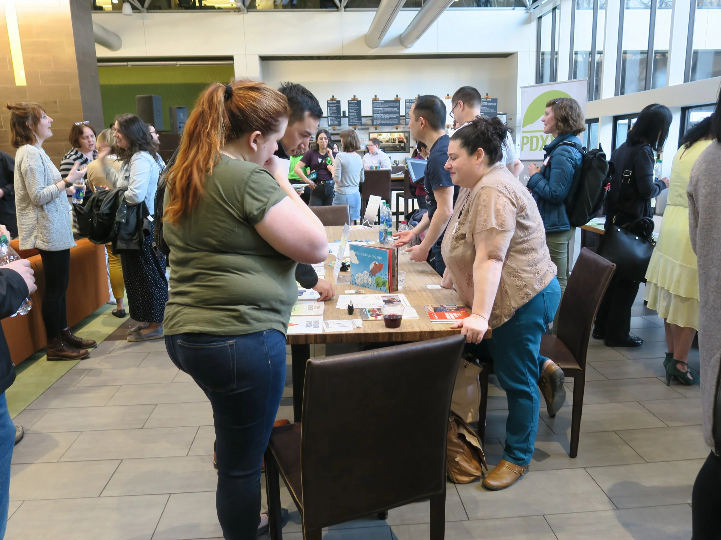 PDXWIT March Happy Hour @ Cambia Health, 3/19/19, Attendees mingle