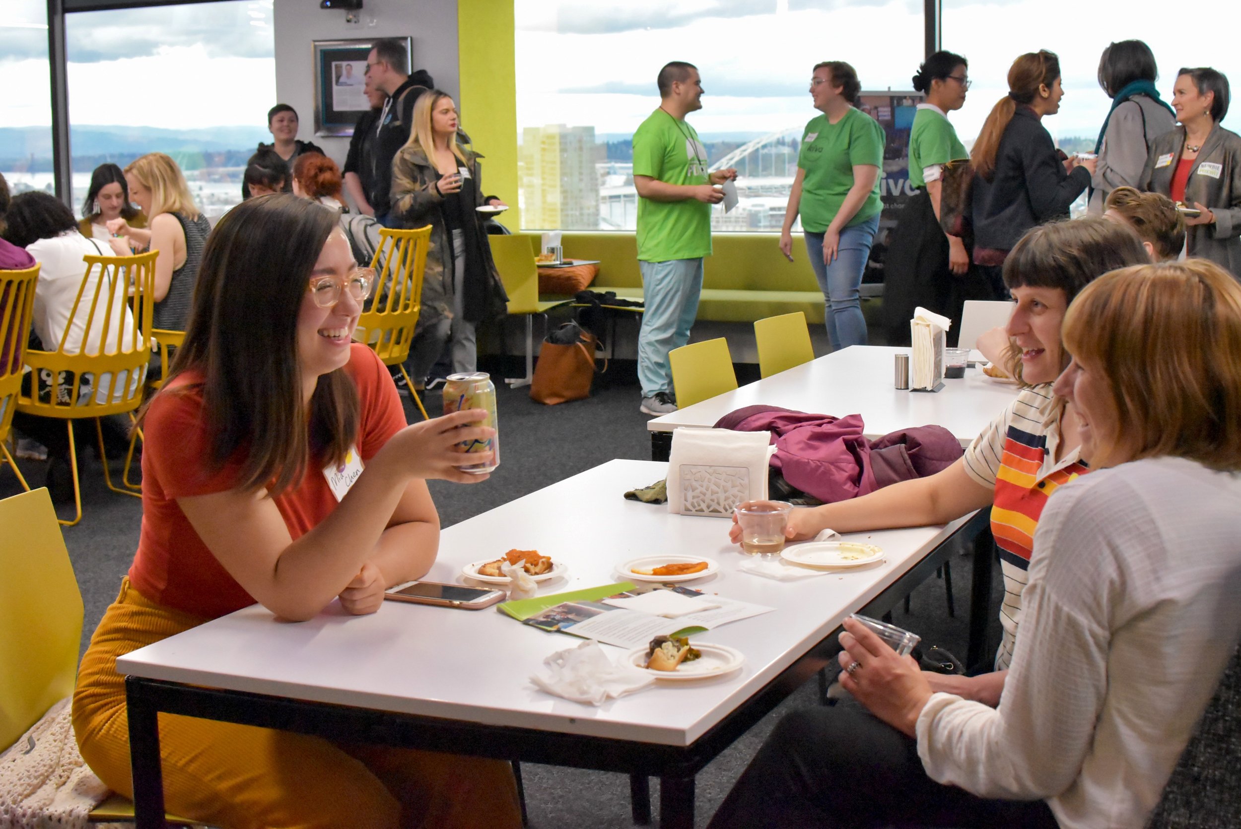 PDXWIT April Happy Hour @ New Relic, 4/16/19, Attendees mingle