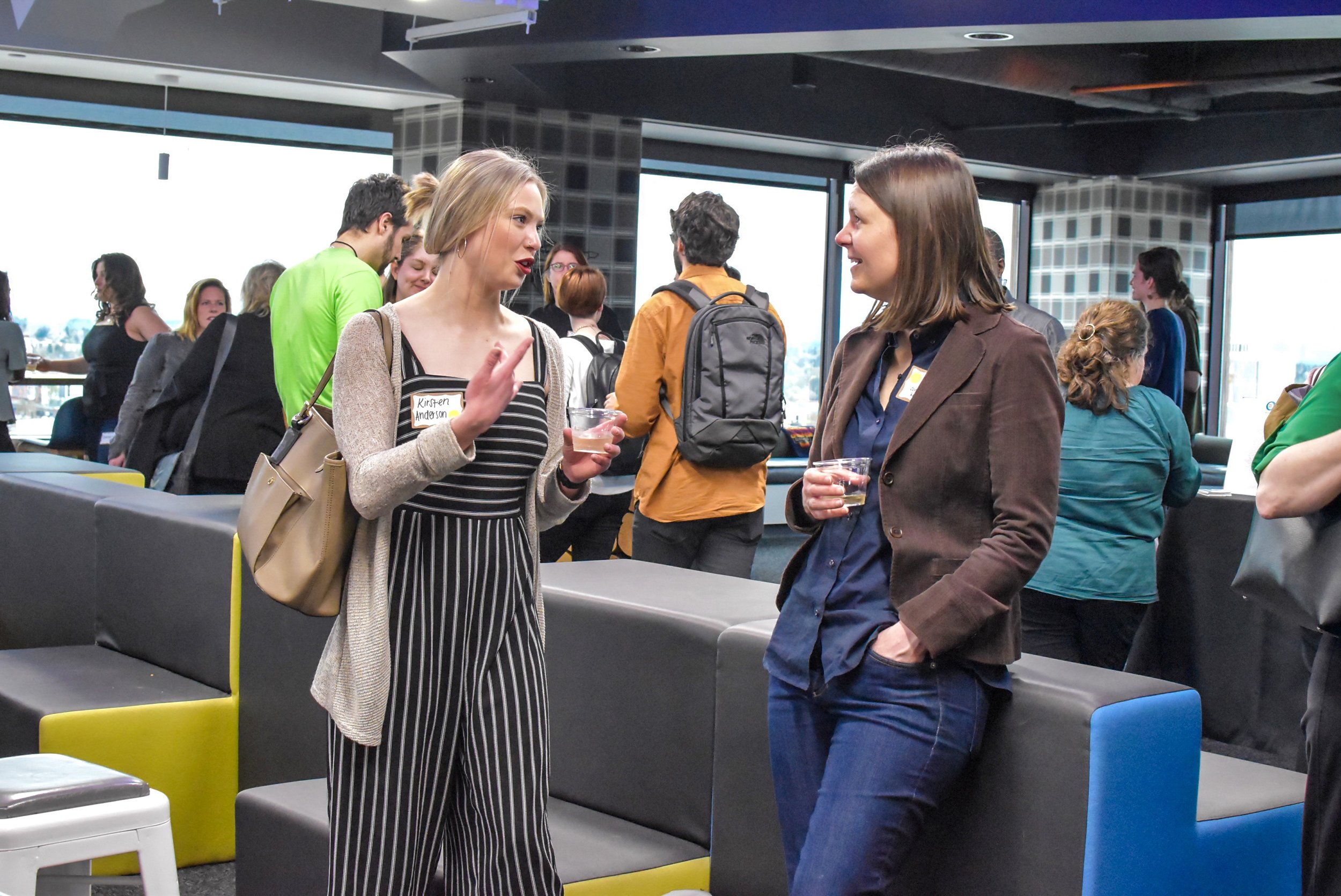 PDXWIT April Happy Hour @ New Relic, 4/16/19, Attendees mingle