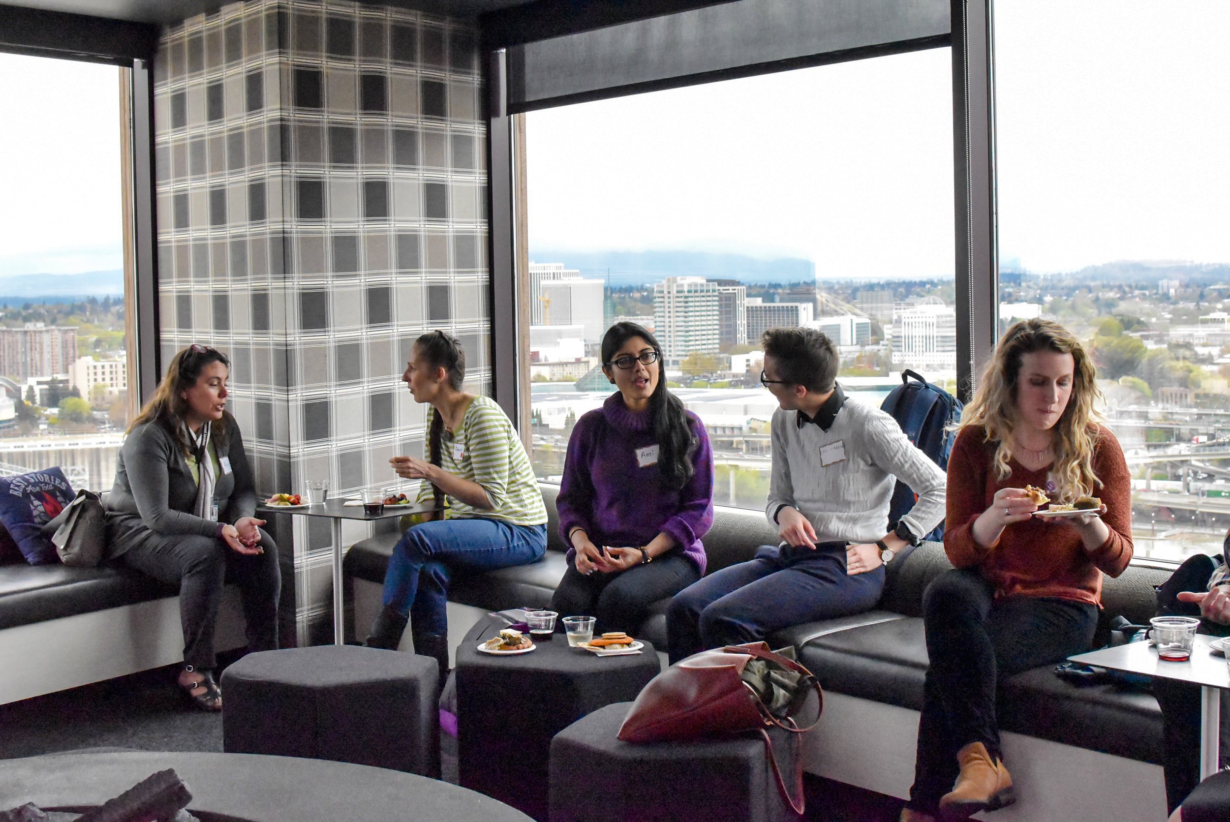 PDXWIT April Happy Hour @ New Relic, 4/16/19, Attendees mingle