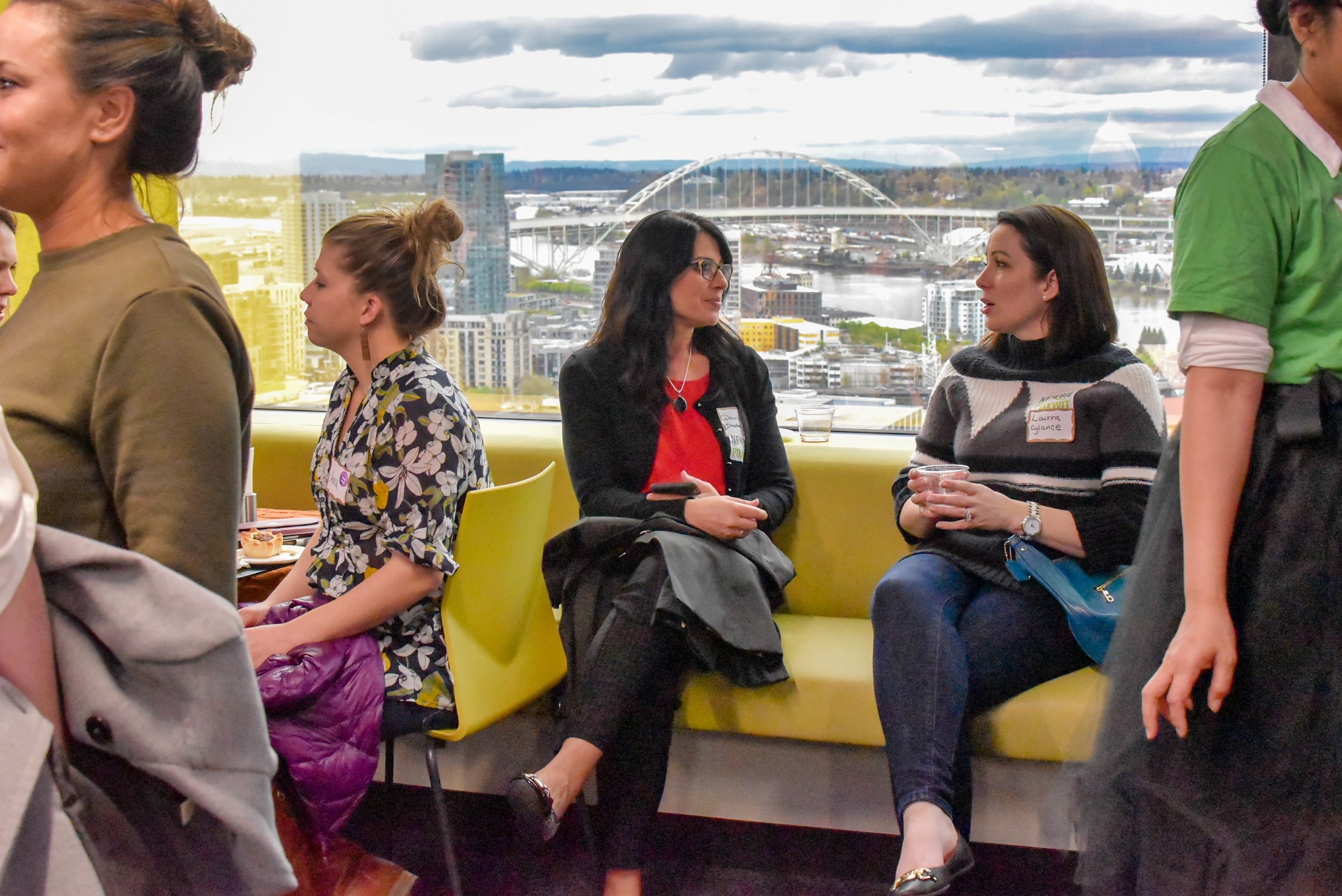 PDXWIT April Happy Hour @ New Relic, 4/16/19, Attendees mingle