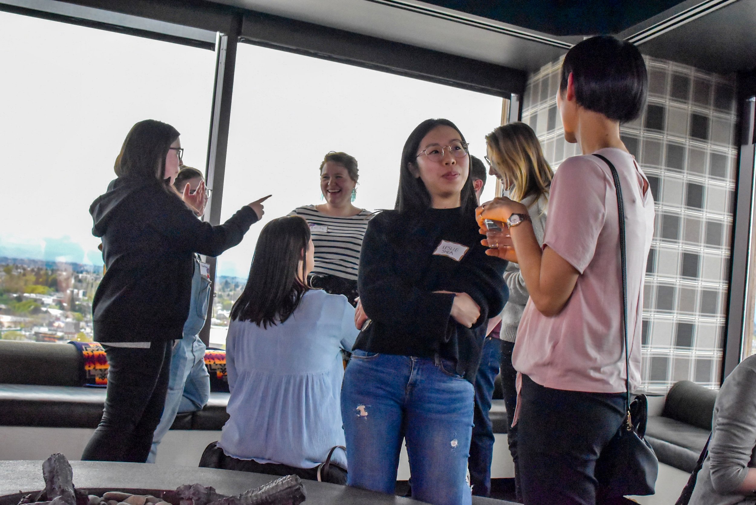 PDXWIT April Happy Hour @ New Relic, 4/16/19, Attendees mingle