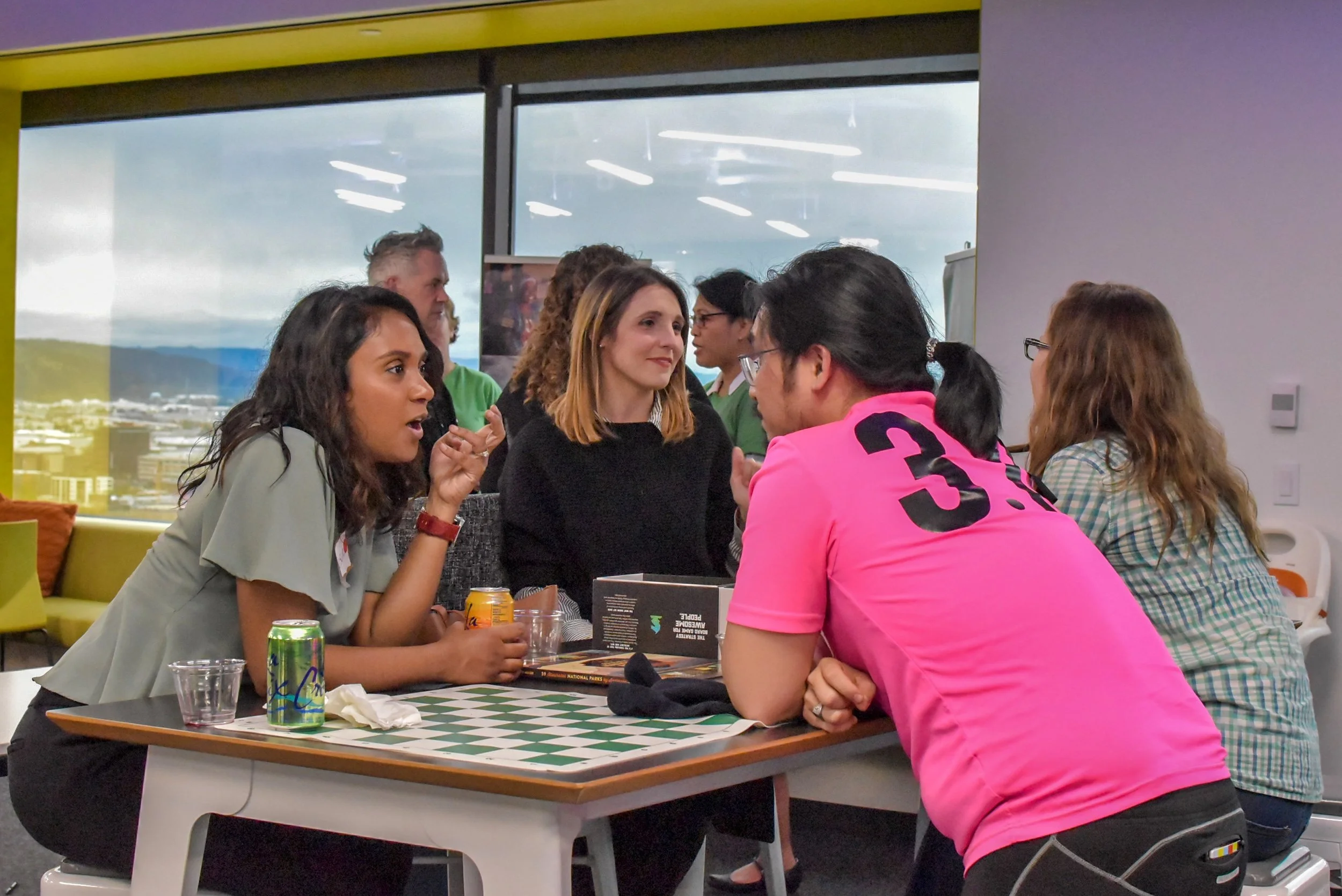 PDXWIT April Happy Hour @ New Relic, 4/16/19, Attendees mingle