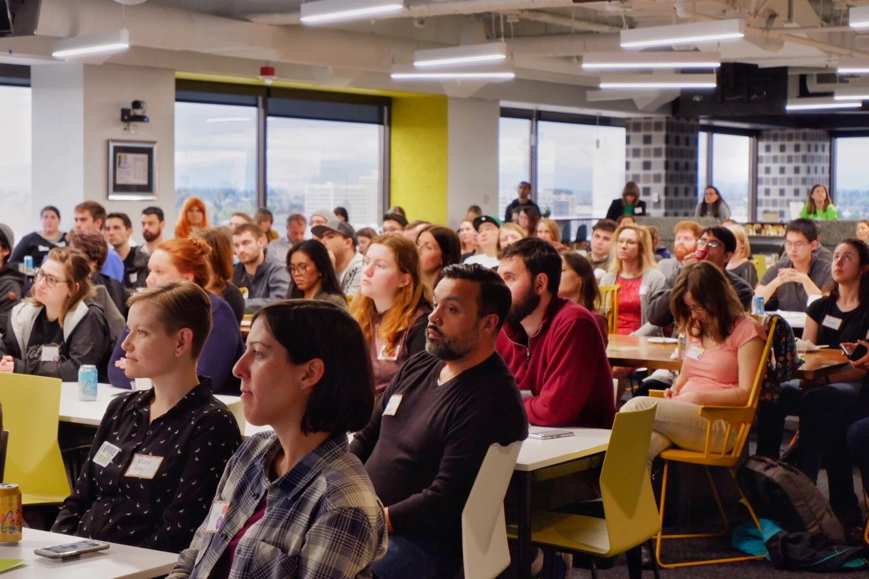 PDXWIT How to Navigate The Tech Field @ New Relic, 4/23/19 - Attendees listen to the presentation